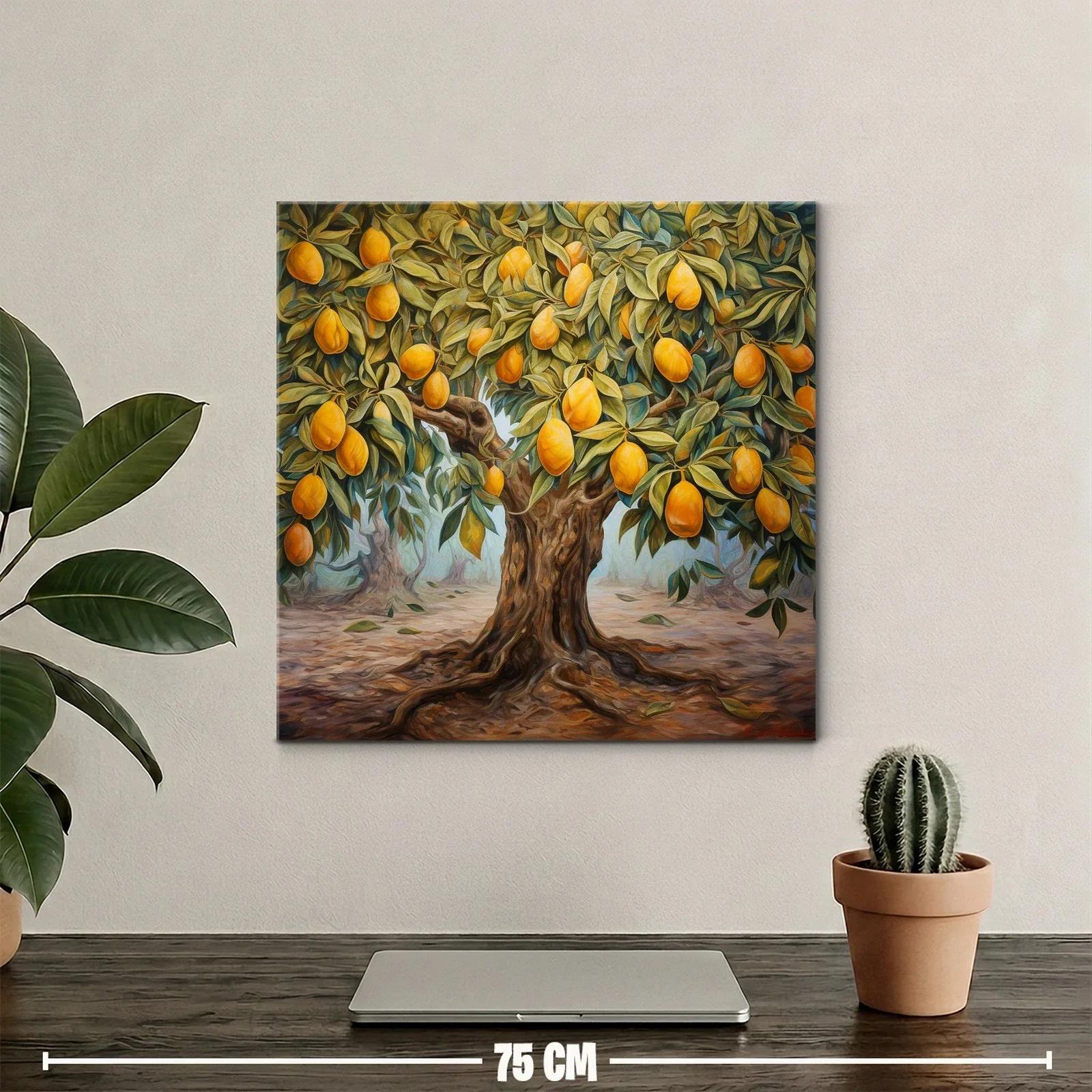 Árbol cargado de frutas vibrantes en paisaje sereno — miniatura 2
