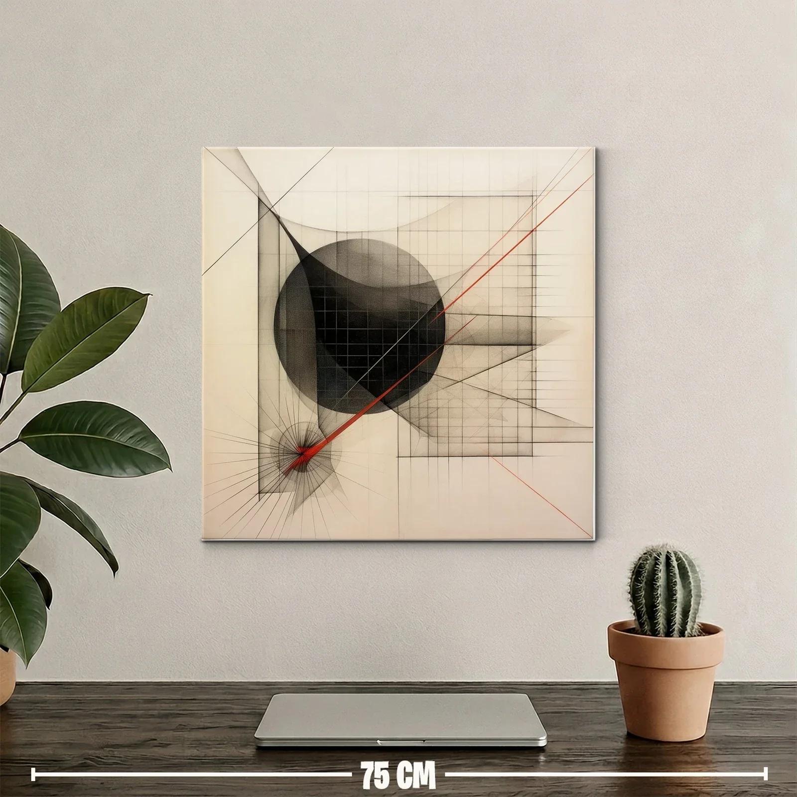 Composición geométrica con líneas y formas abstractas — miniatura 2
