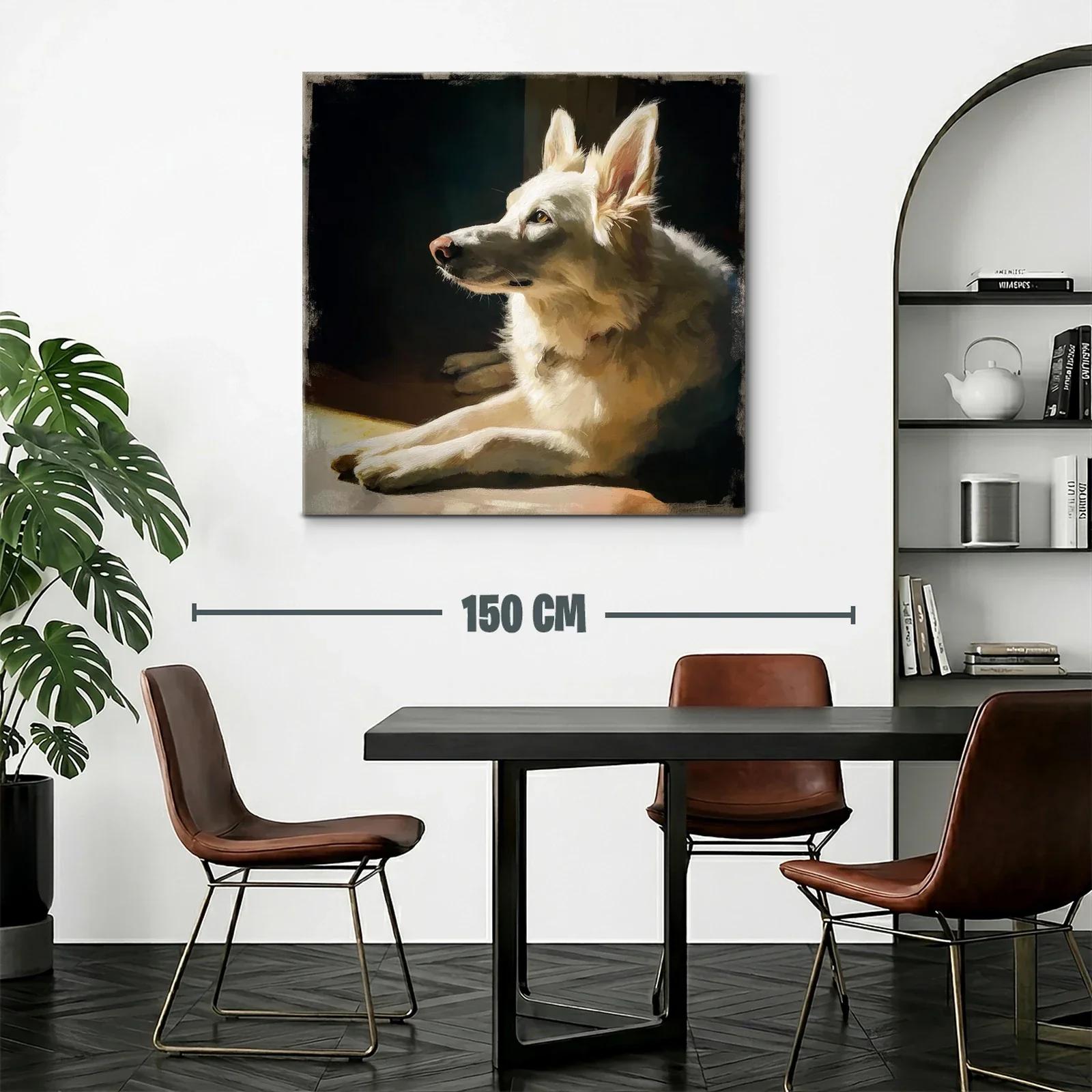 Retrato luminoso de perro blanco en descanso sereno — miniatura 2