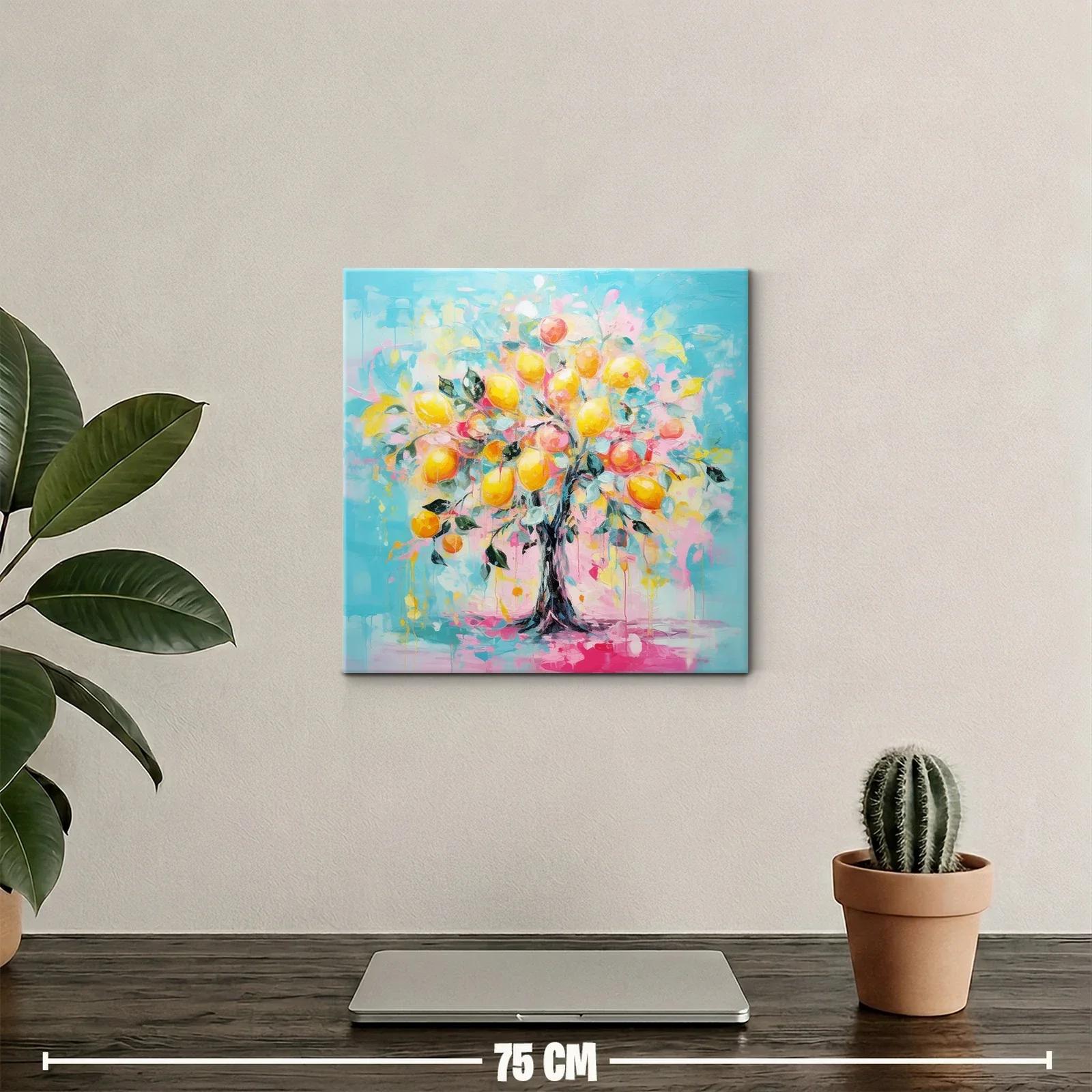 Árbol vibrante con frutos en tonos pastel y azul cielo — miniatura 2