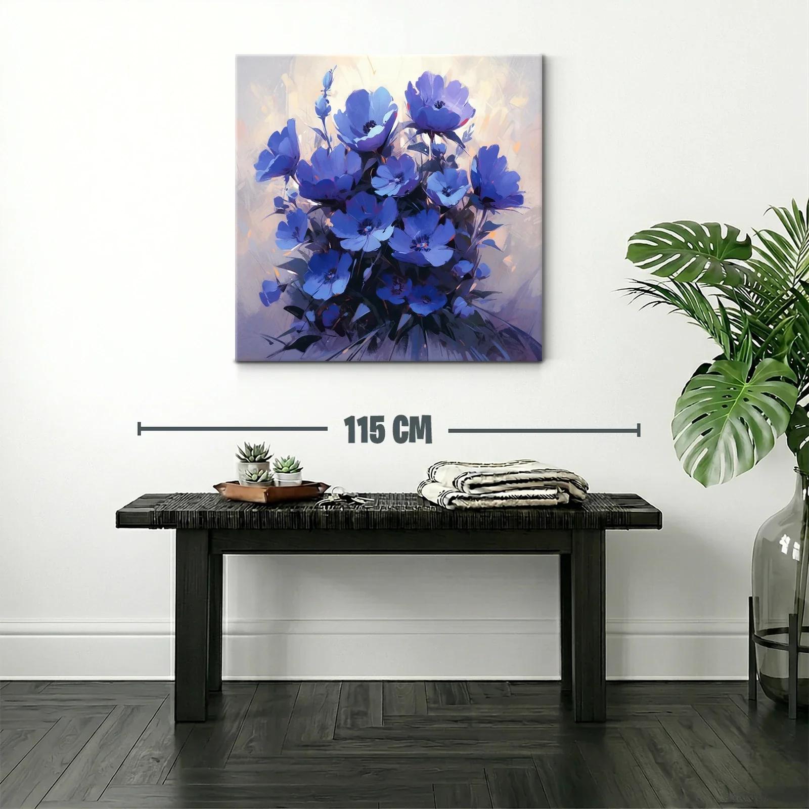 Ramo de flores azules con fondo suave y delicado — miniatura 2