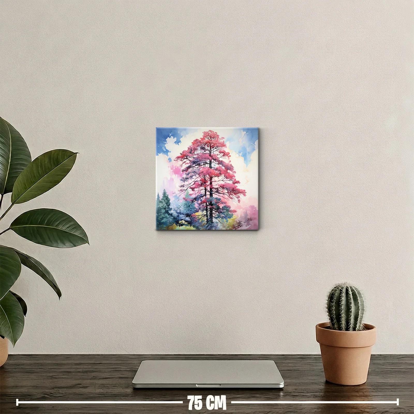 Árbol de colores vibrantes en paisaje onírico — miniatura 2