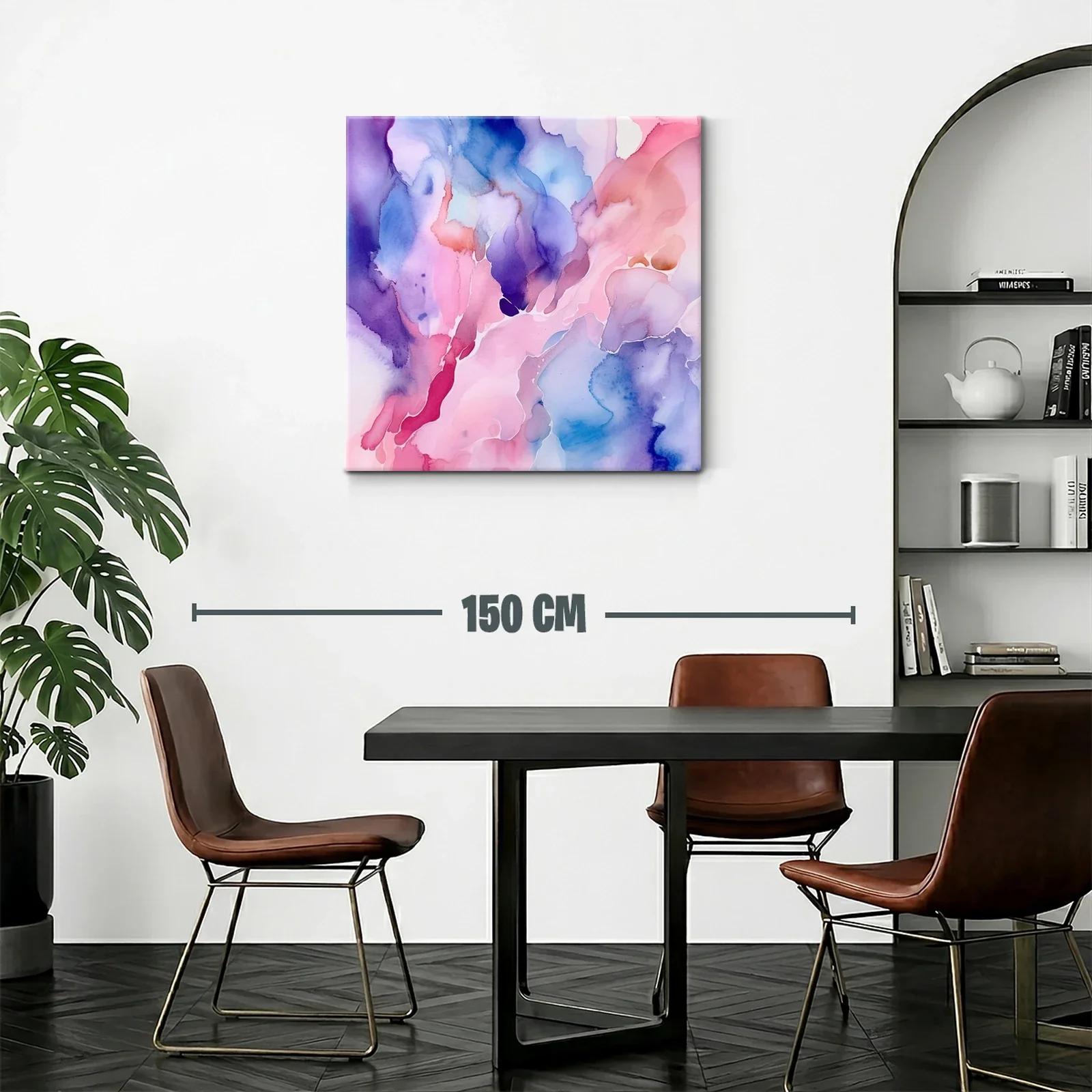 Cuadro abstracto con tonos suaves y vibrantes — miniatura 2