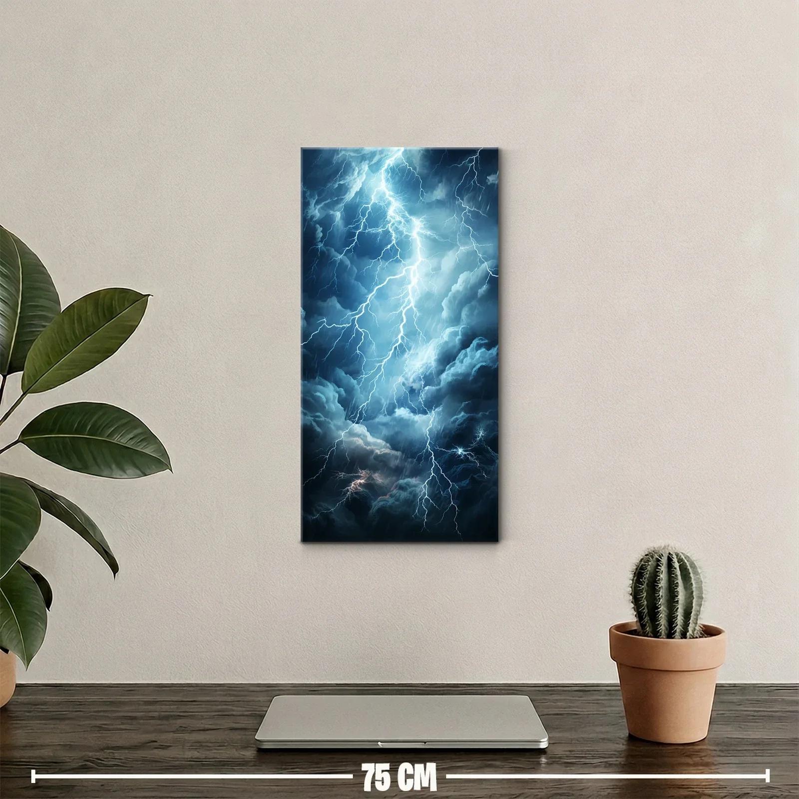 Cuadro tormenta eléctrica con gran descarga luminosa — miniatura 2