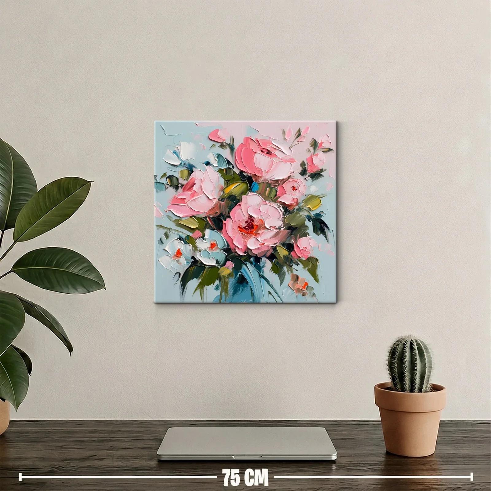 Ramo de flores en tonos rosa y blanco vibrantes — miniatura 2