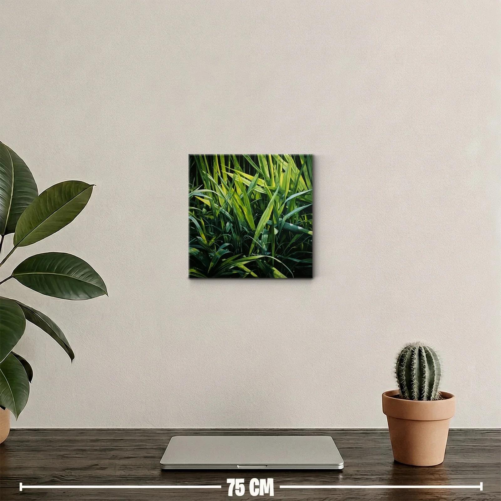 Cuadro decorativo intenso con hojas verdes naturales — miniatura 2