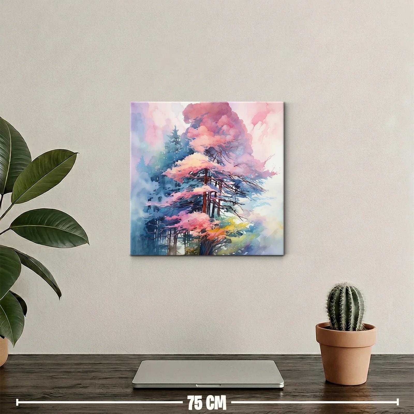 Árboles en tonos pastel en paisaje onírico — miniatura 2