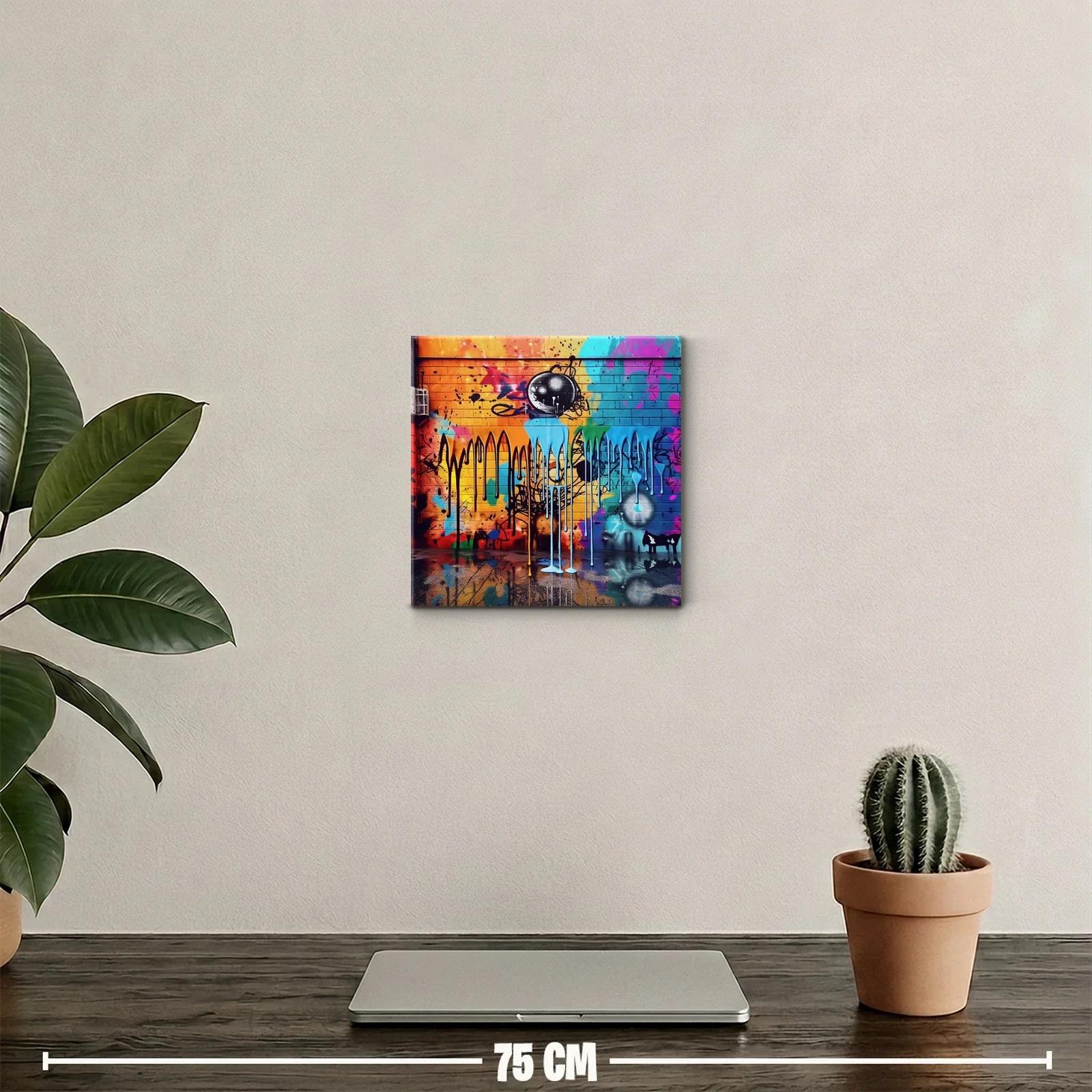 Arte urbano con colores vibrantes y efecto dripping — miniatura 2