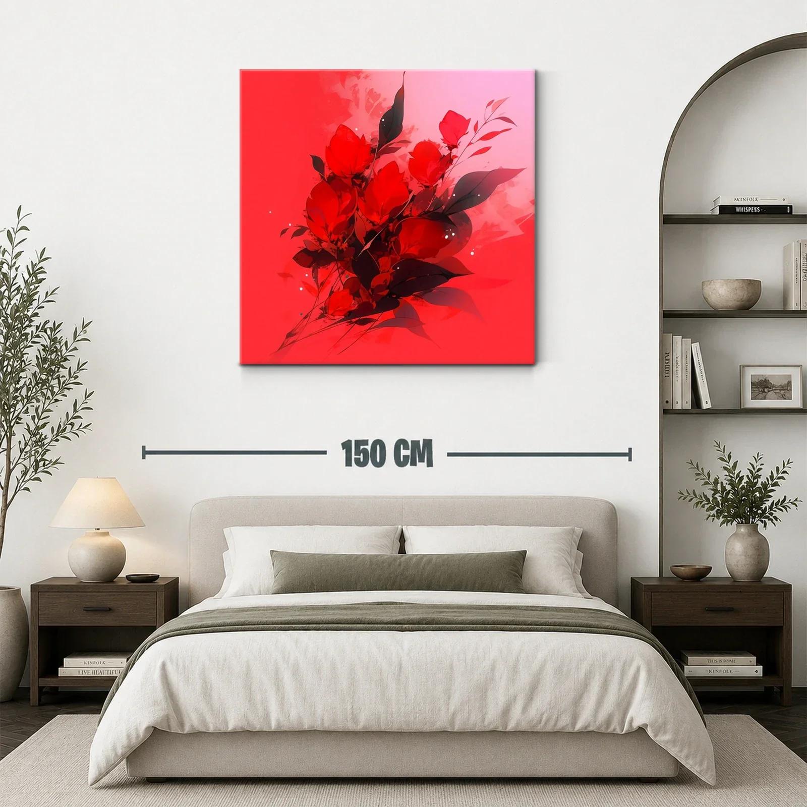 Elegante composición floral con intensos tonos rojos y negros — miniatura 3