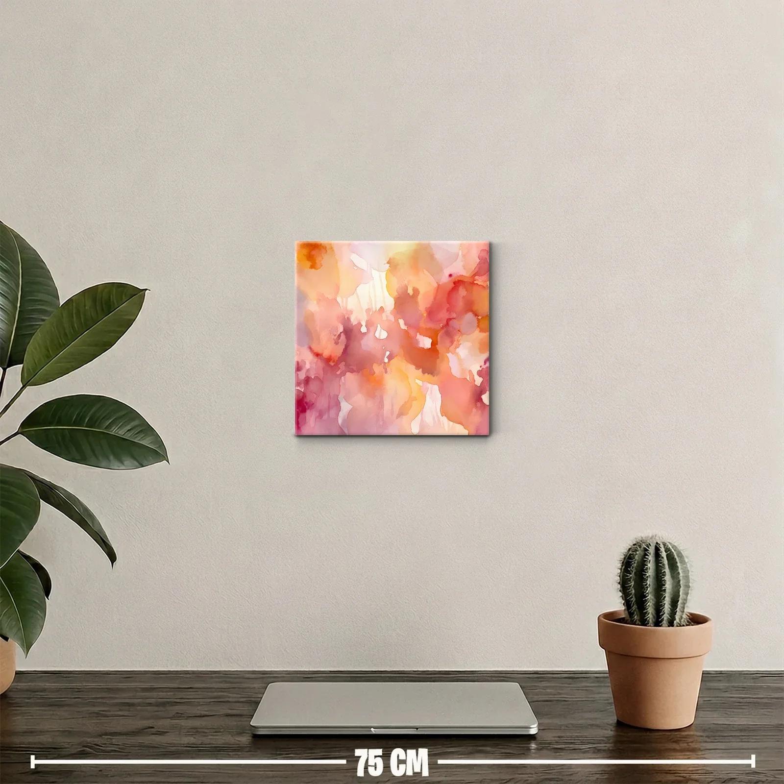 Cuadro decorativo con abstracto en tonos cálidos y suaves — miniatura 2
