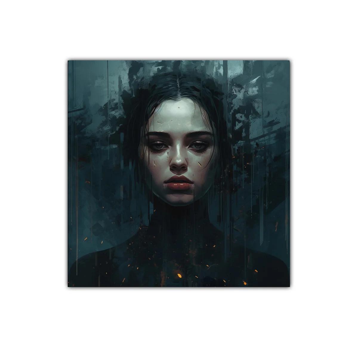 Retrato oscuro y enigmático con expresión intensa — imagen principal