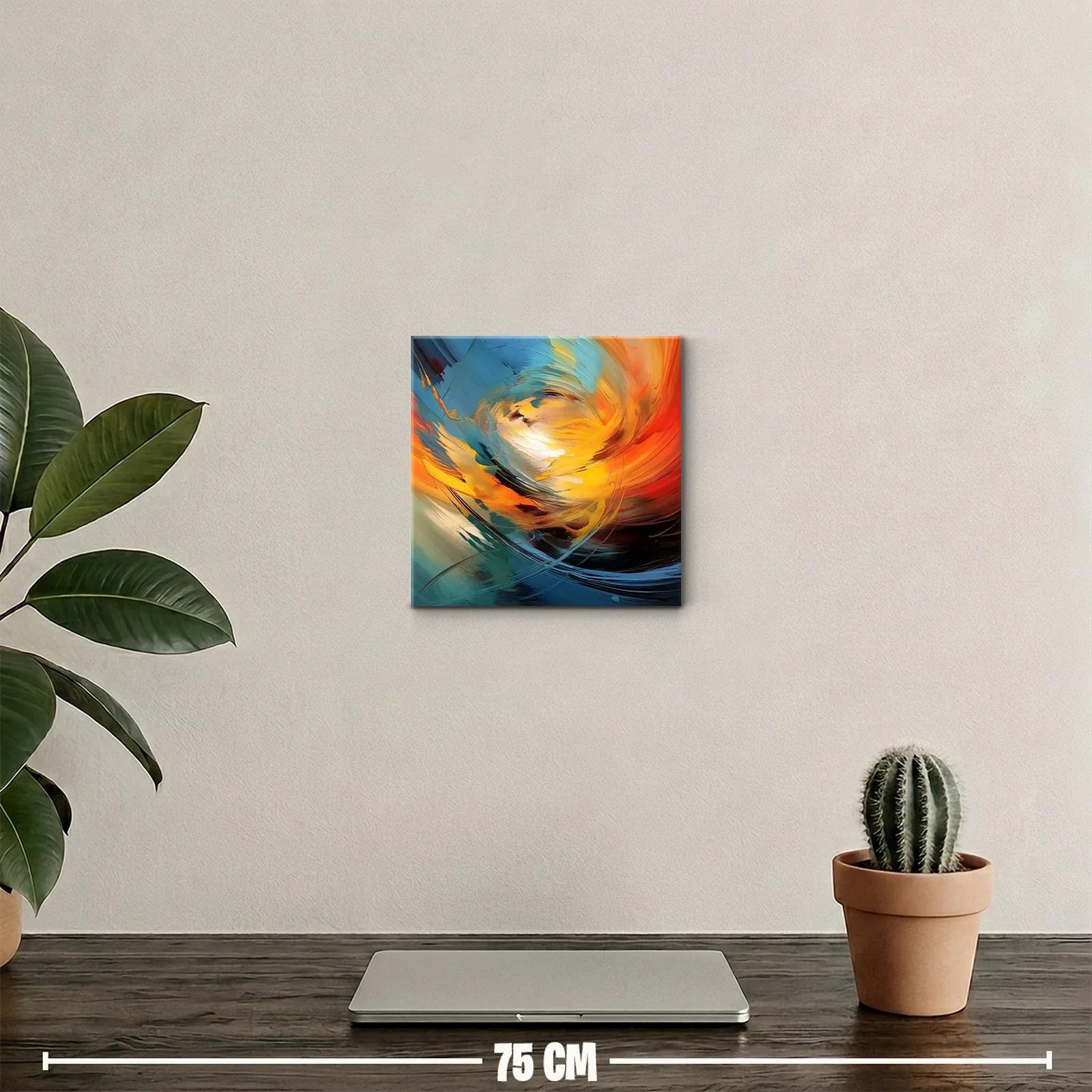 Explosión de color abstracta con tonos cálidos y fríos — miniatura 2