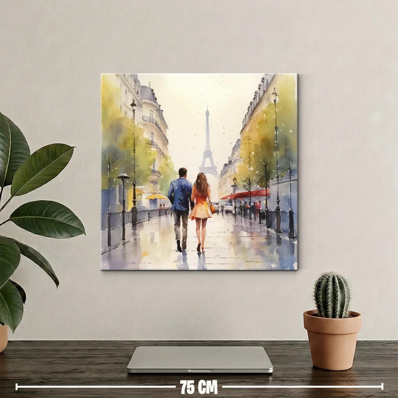 Romántico paseo en París con vista a la Torre Eiffel — miniatura 2