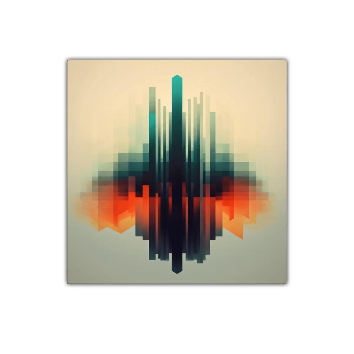 Composición geométrica con tonos vibrantes y elegantes — imagen principal