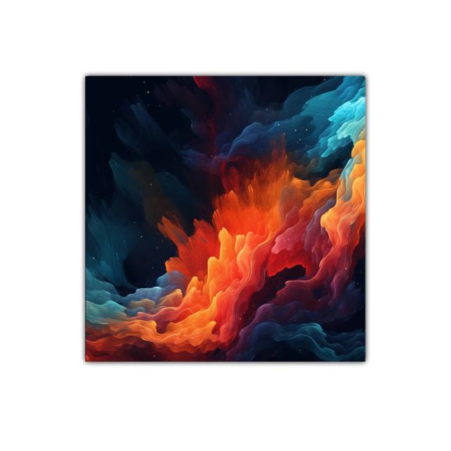 Explosión de color abstracta que transforma espacios interiores