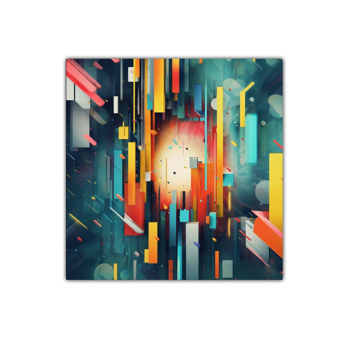 Cuadro decorativo con diseño abstracto y colores vibrantes