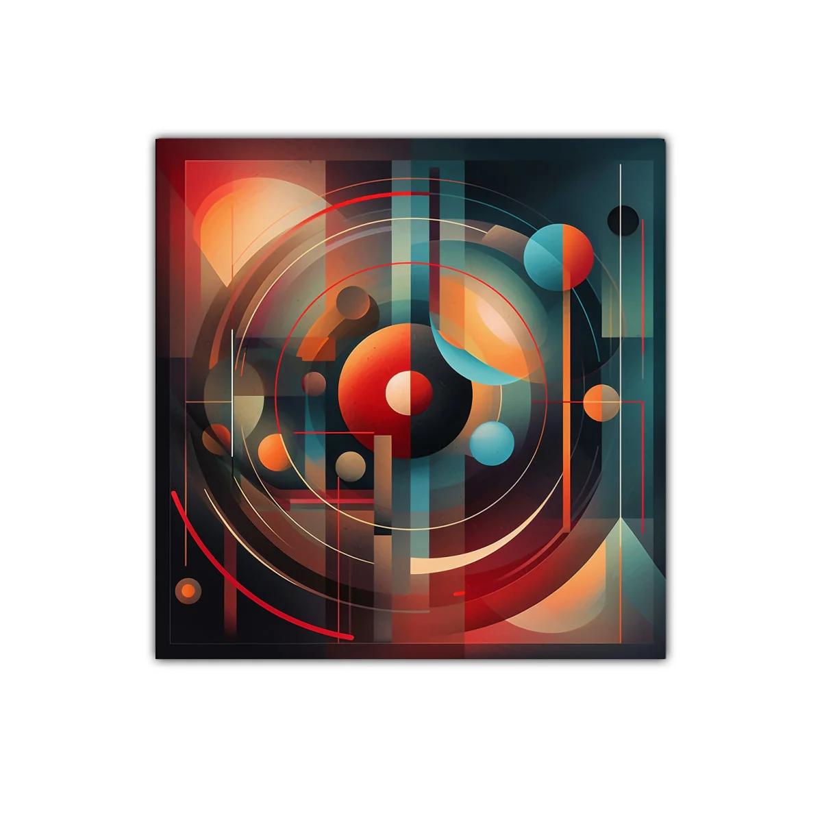 Composición abstracta con círculos y líneas geométricas — imagen principal