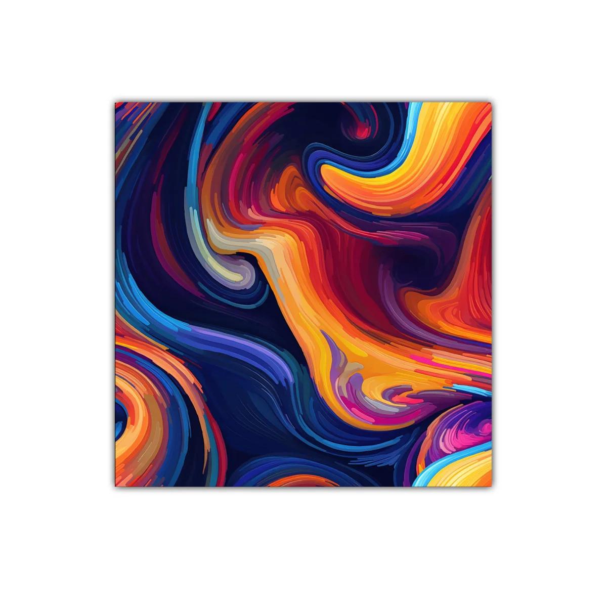 Arte abstracto con vibrantes remolinos de colores intensos