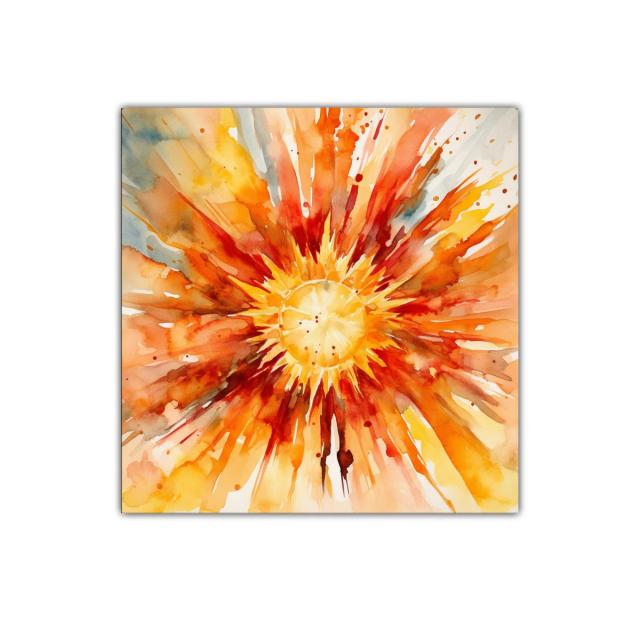 Cuadro decorativo explosión de fuego y energía vibrante