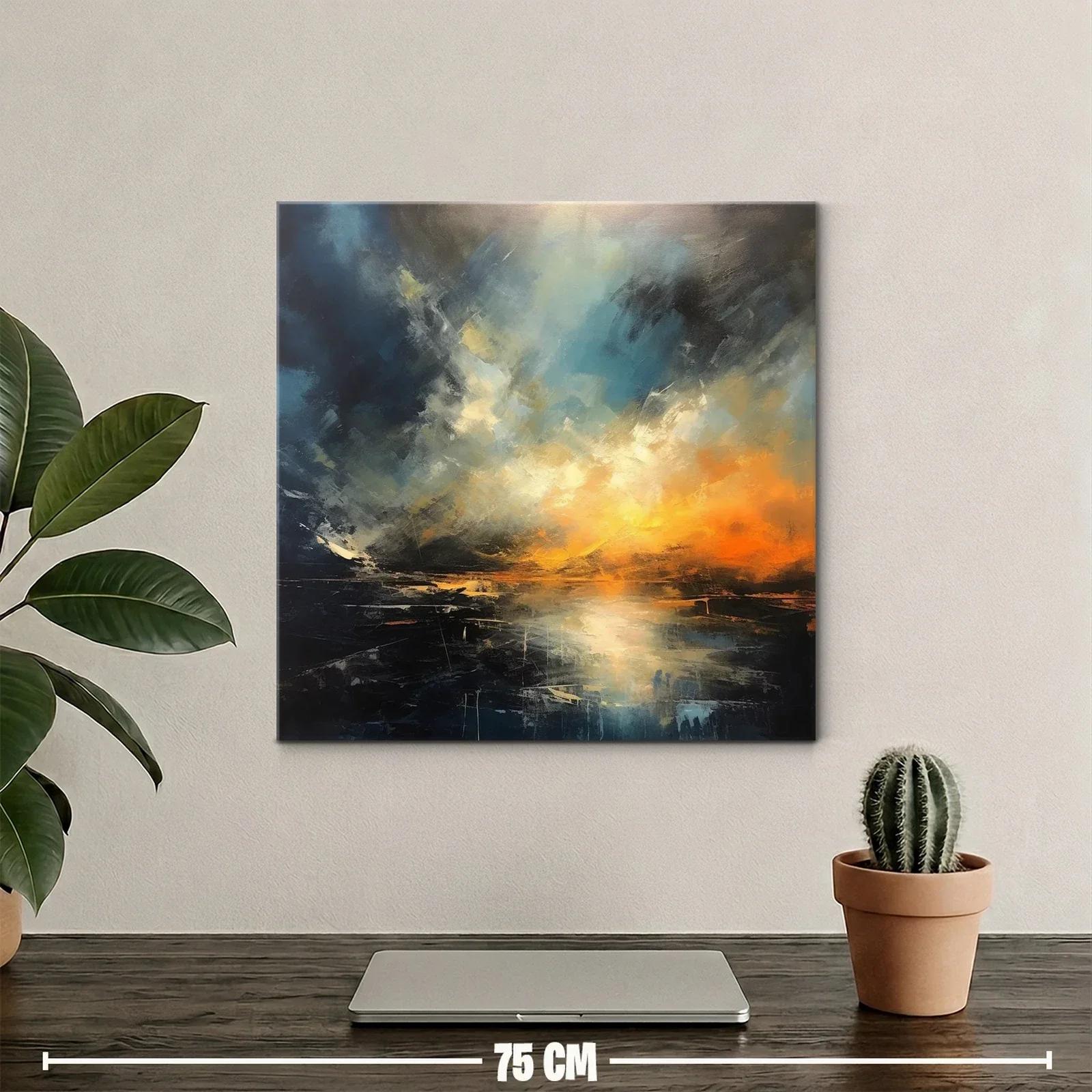 Atardecer abstracto con cielo vibrante y reflejos luminosos — miniatura 2