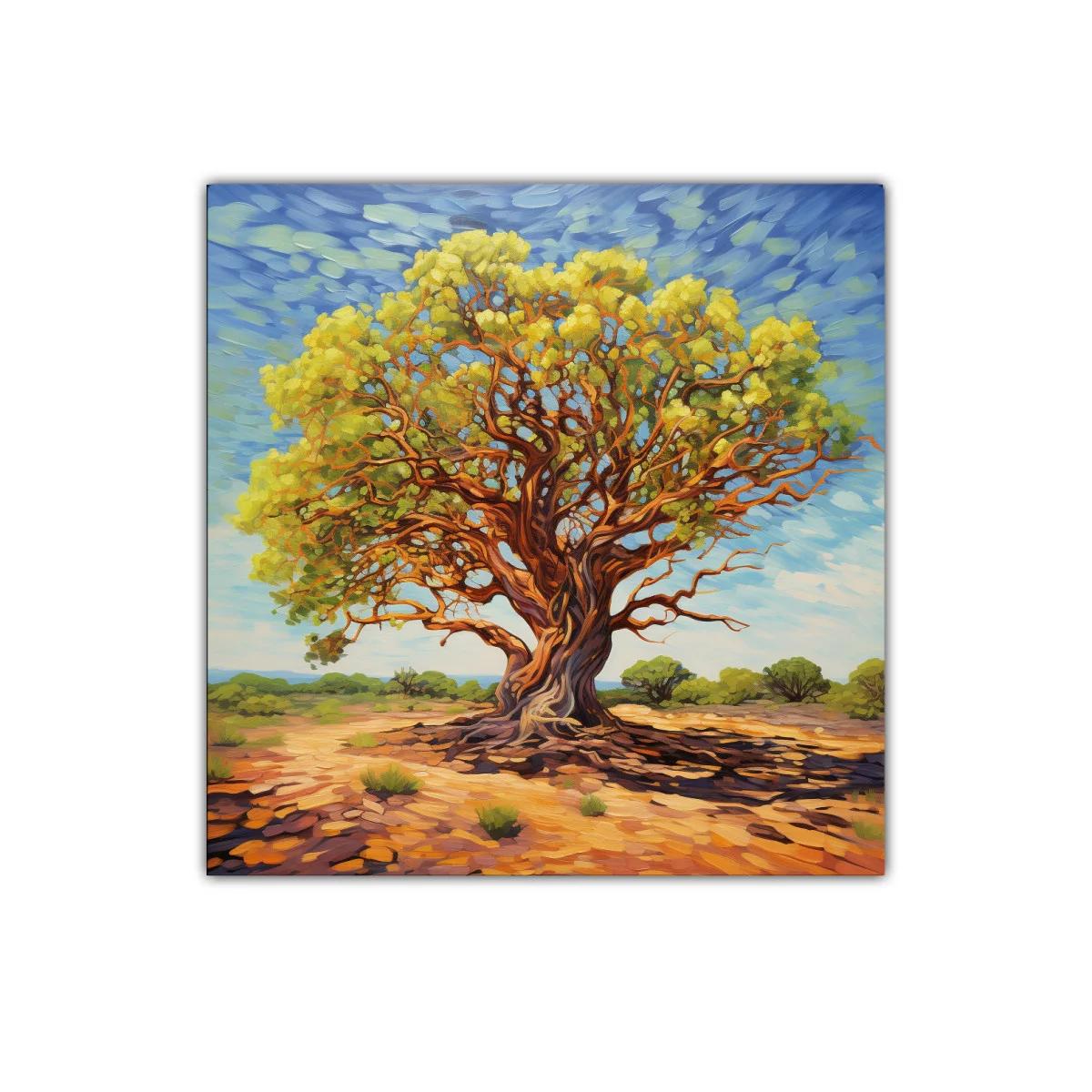 Árbol majestuoso bajo cielo azul en paisaje soleado — imagen principal