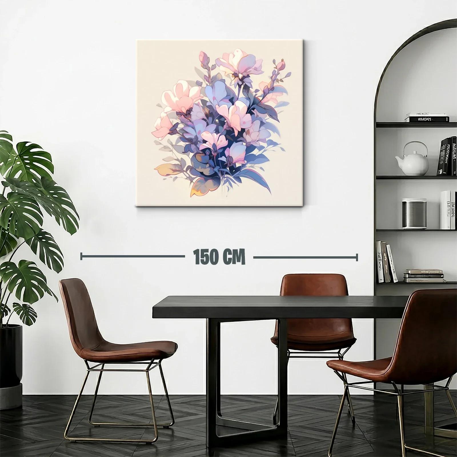 Delicado ramo floral en tonos pastel y azules suaves — miniatura 2