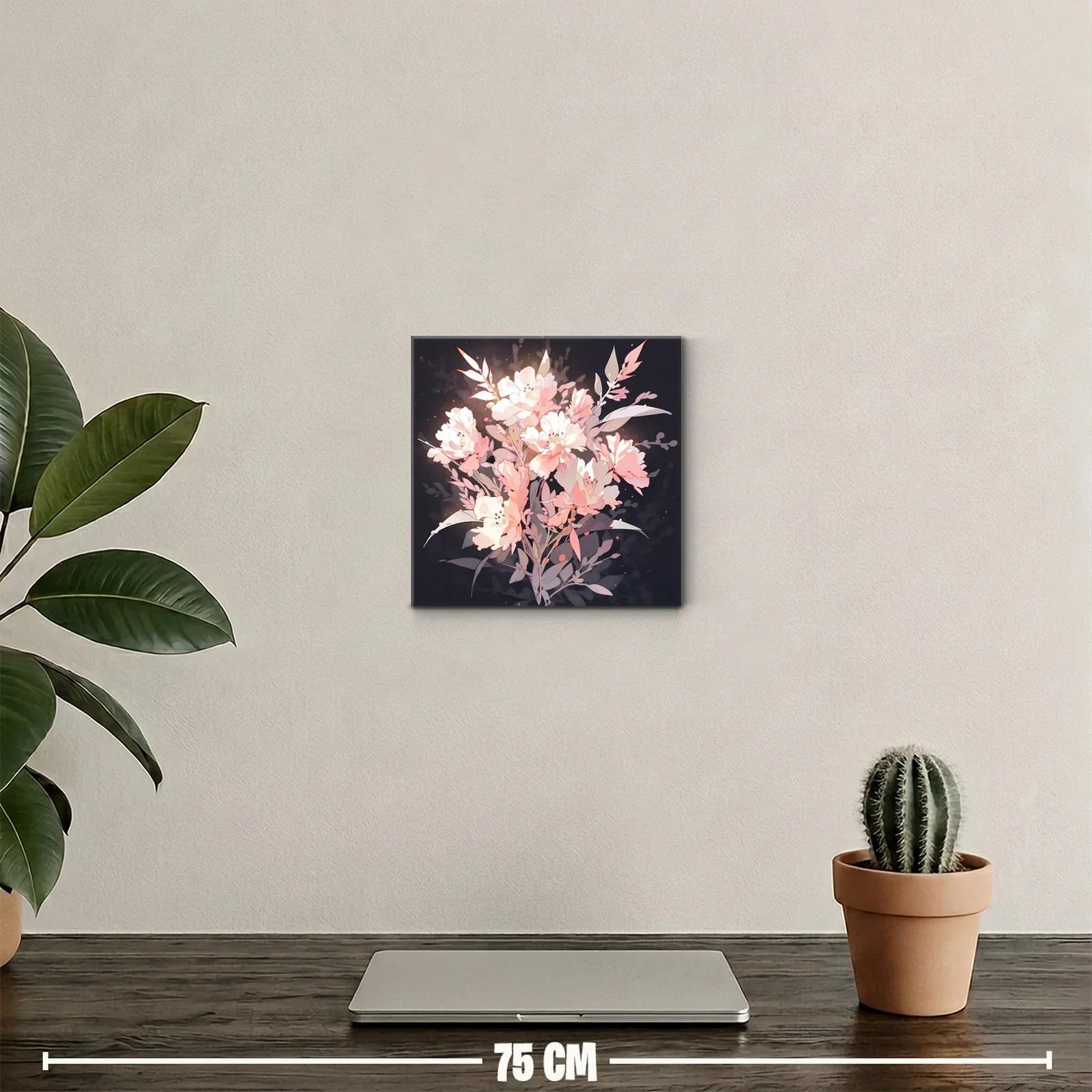 Cuadro decorativo con ramo de flores en tonos suaves — miniatura 2