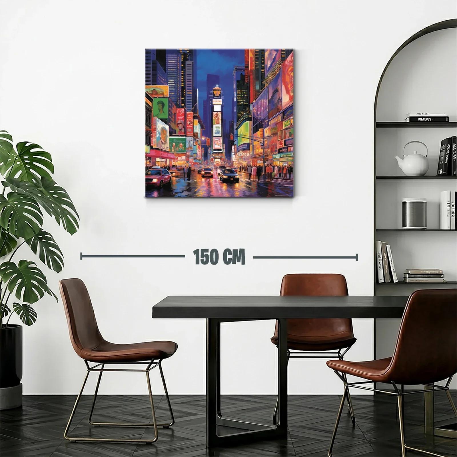 Atractiva escena urbana nocturna con luces vibrantes — miniatura 2
