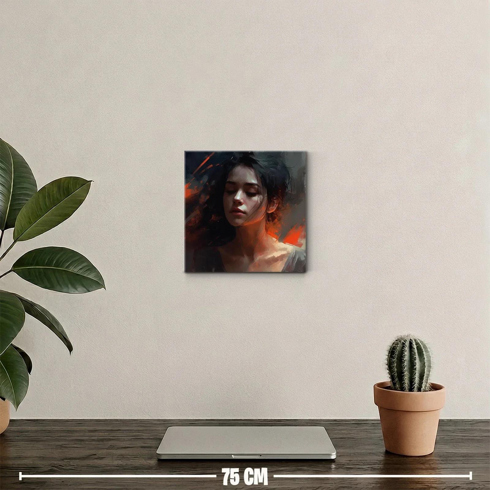Retrato femenino con contraste de luces y sombras cálidas — miniatura 2