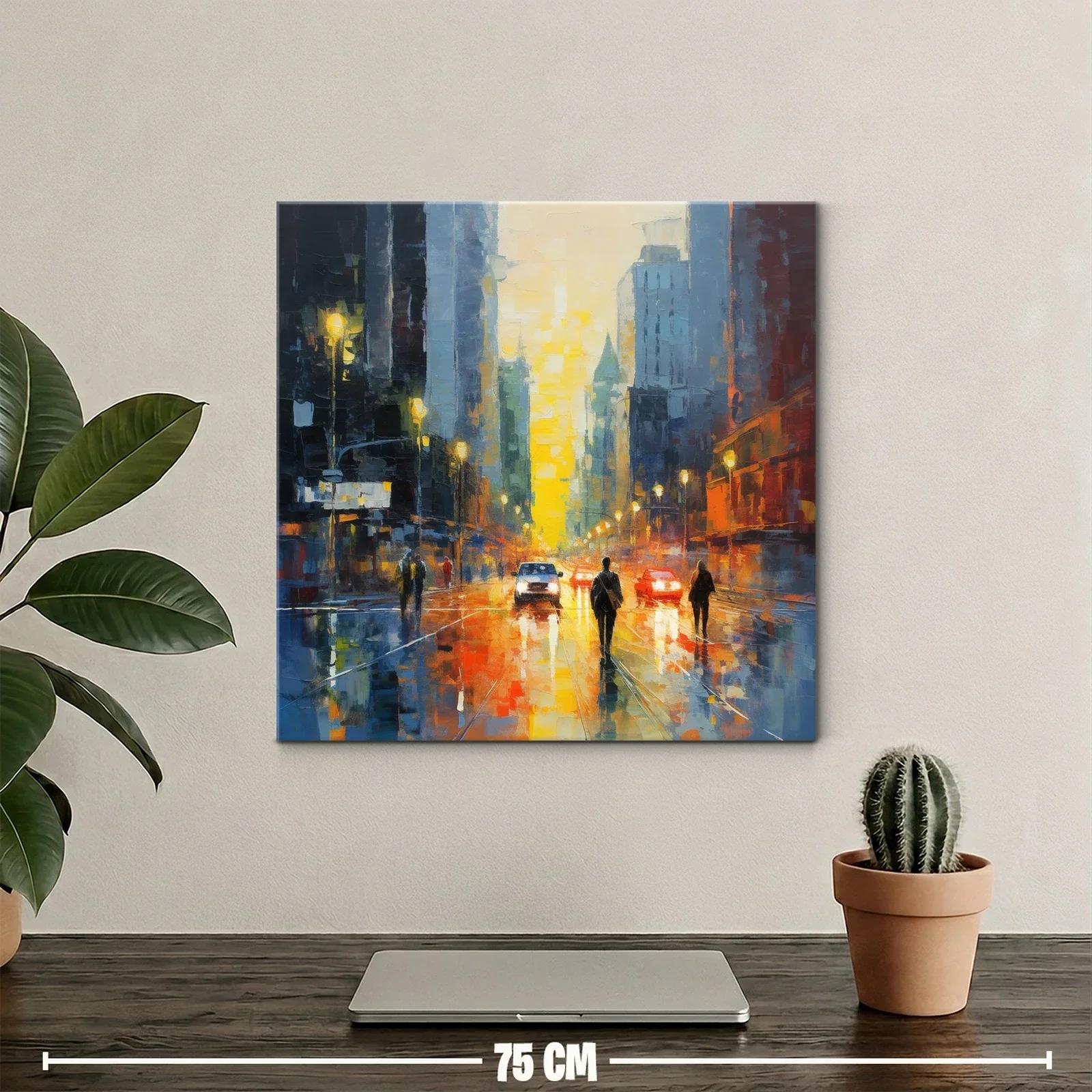 Atardecer urbano con reflejos vibrantes en la ciudad — miniatura 2