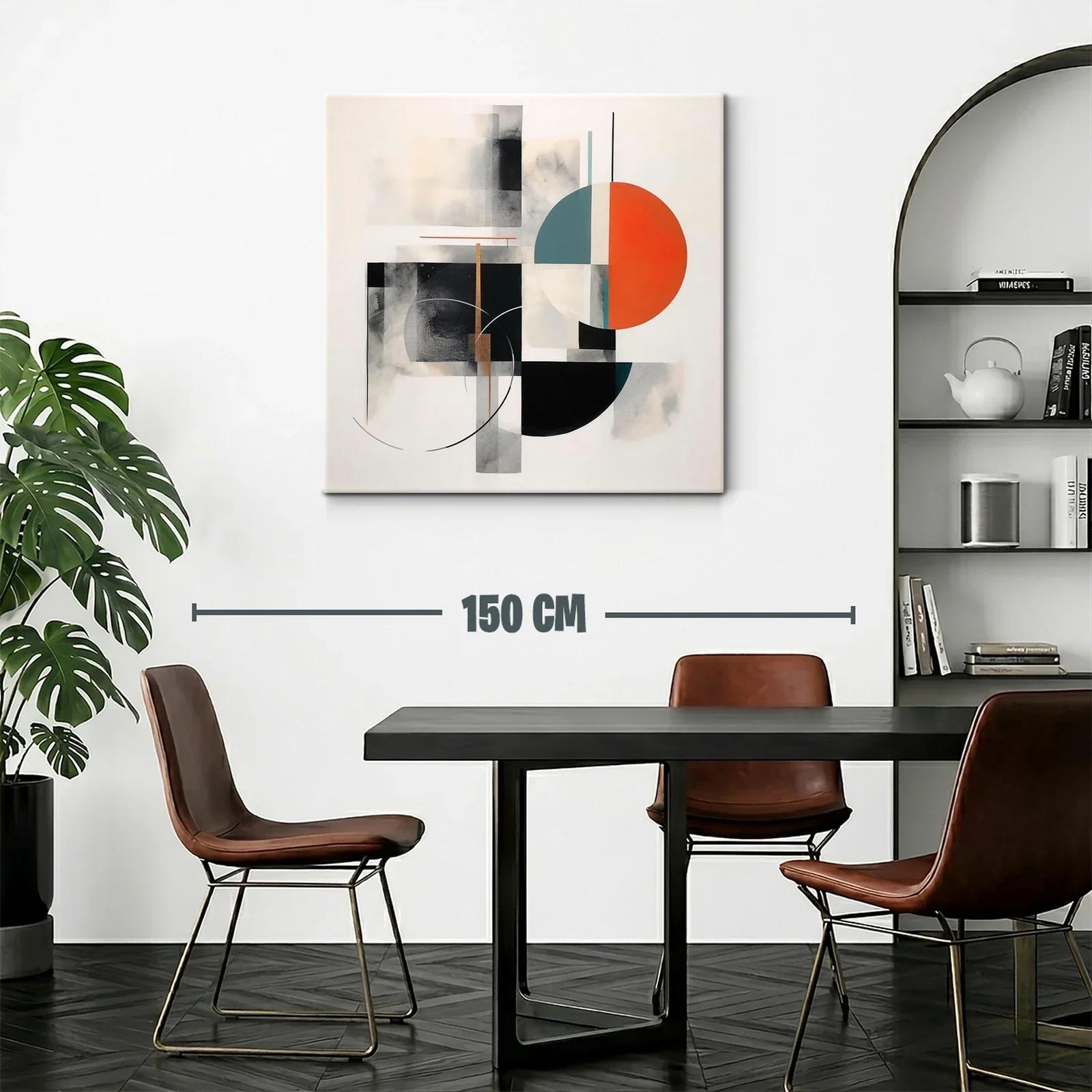 Composición geométrica con círculos y líneas abstractas — miniatura 2