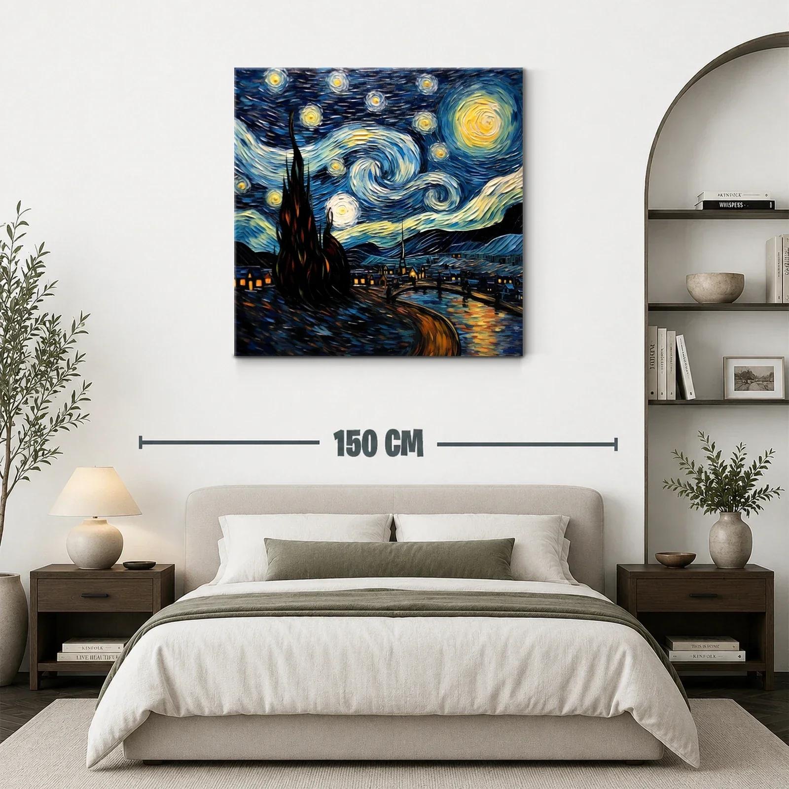 Cielo estrellado con vibrantes remolinos nocturnos — miniatura 3
