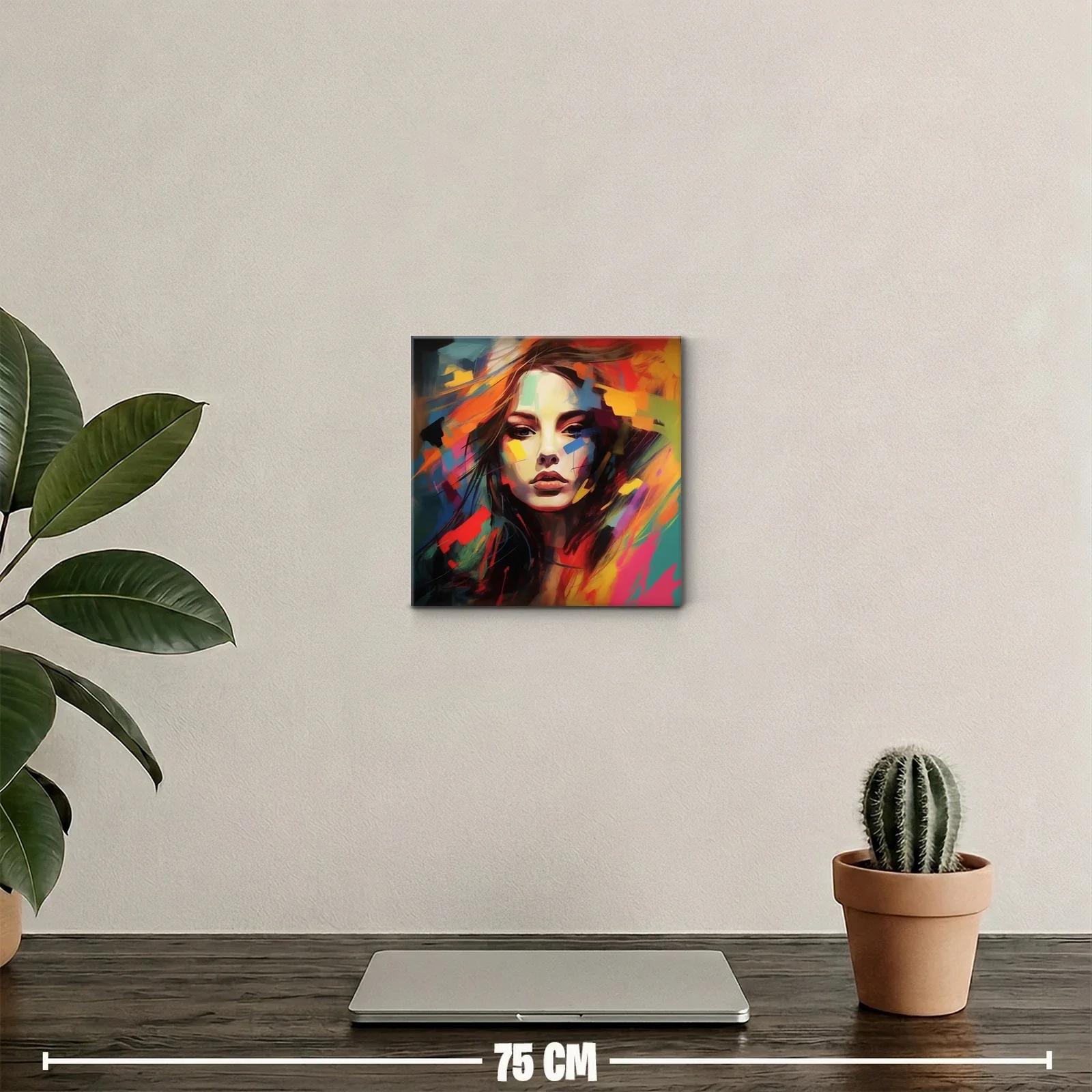 Retrato femenino vibrante con explosión de color — miniatura 2
