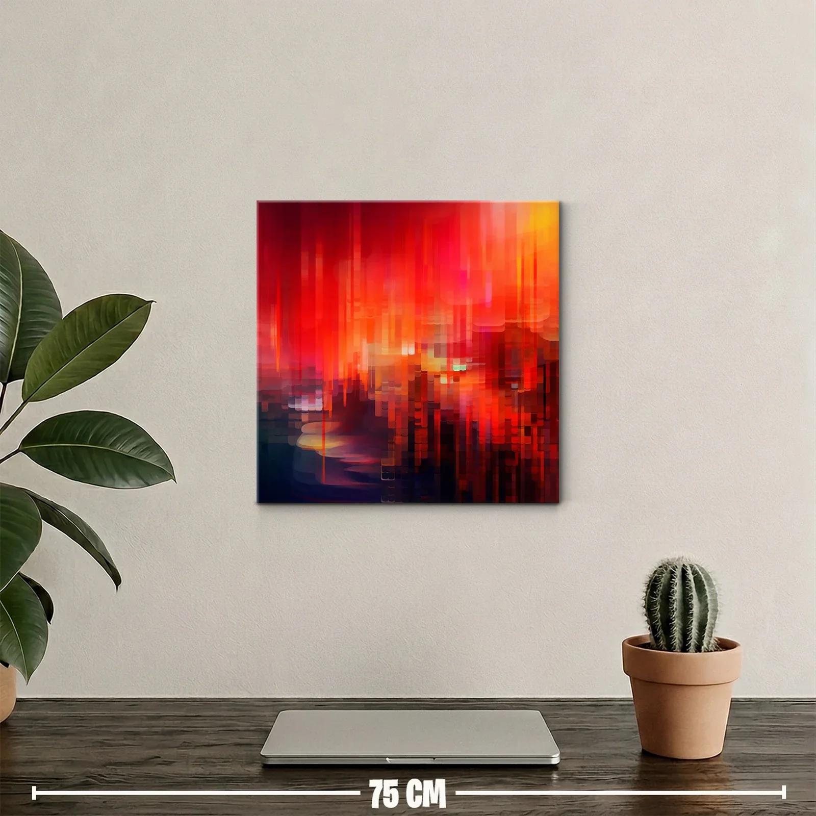 Composición abstracta en tonos cálidos y vibrantes — miniatura 2