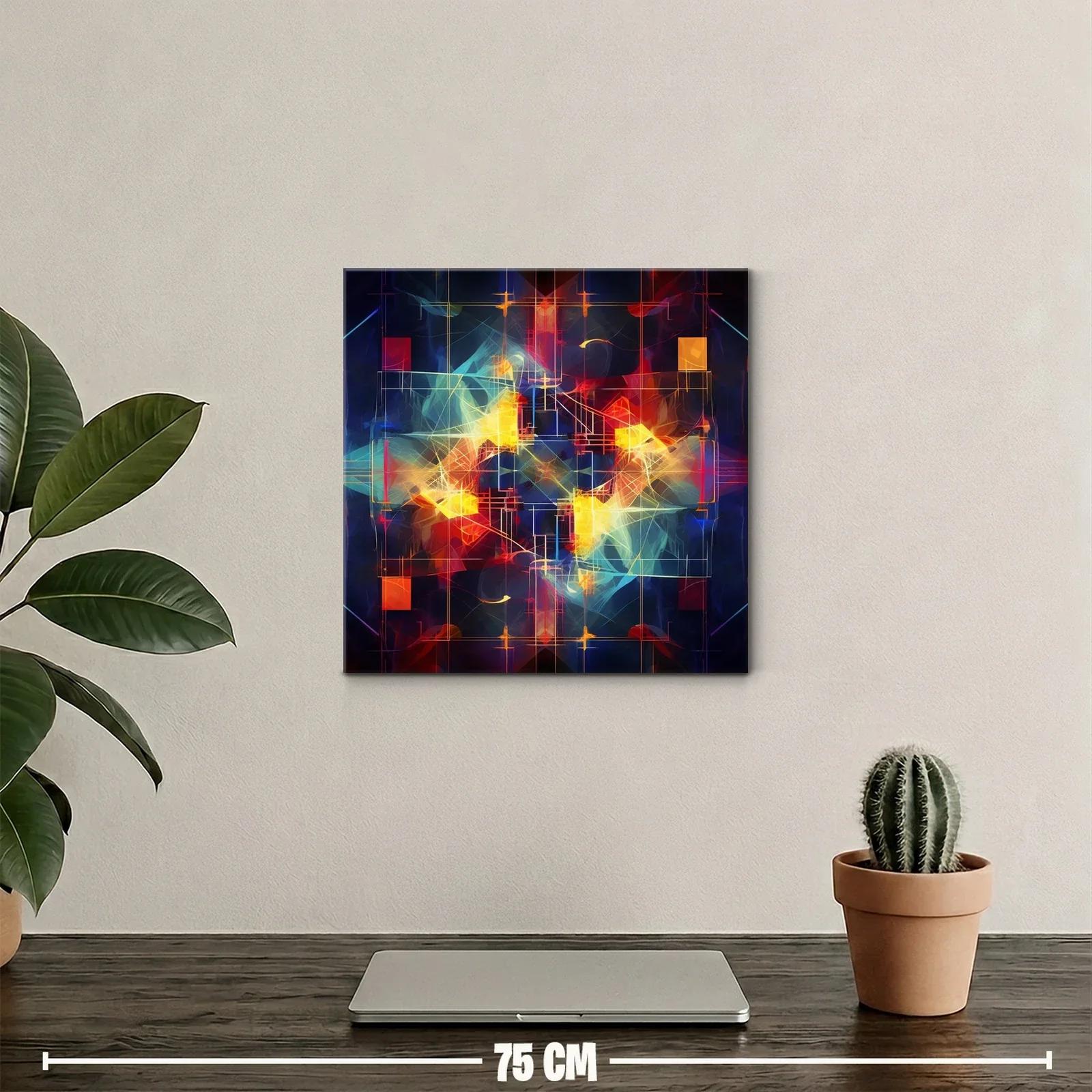 Composición abstracta vibrante con geometría cromática — miniatura 2