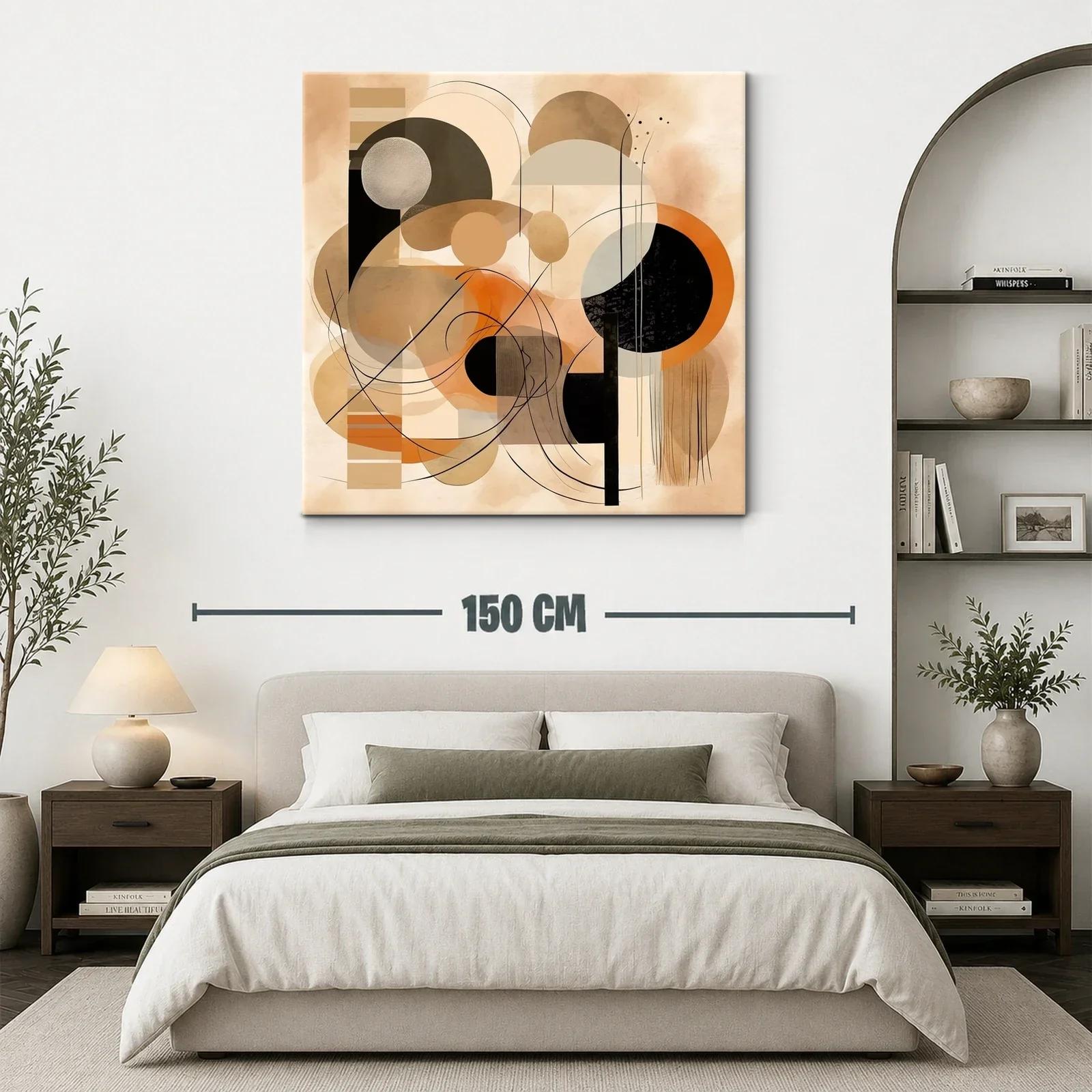 Composición abstracta con formas geométricas y tonos cálidos — miniatura 3