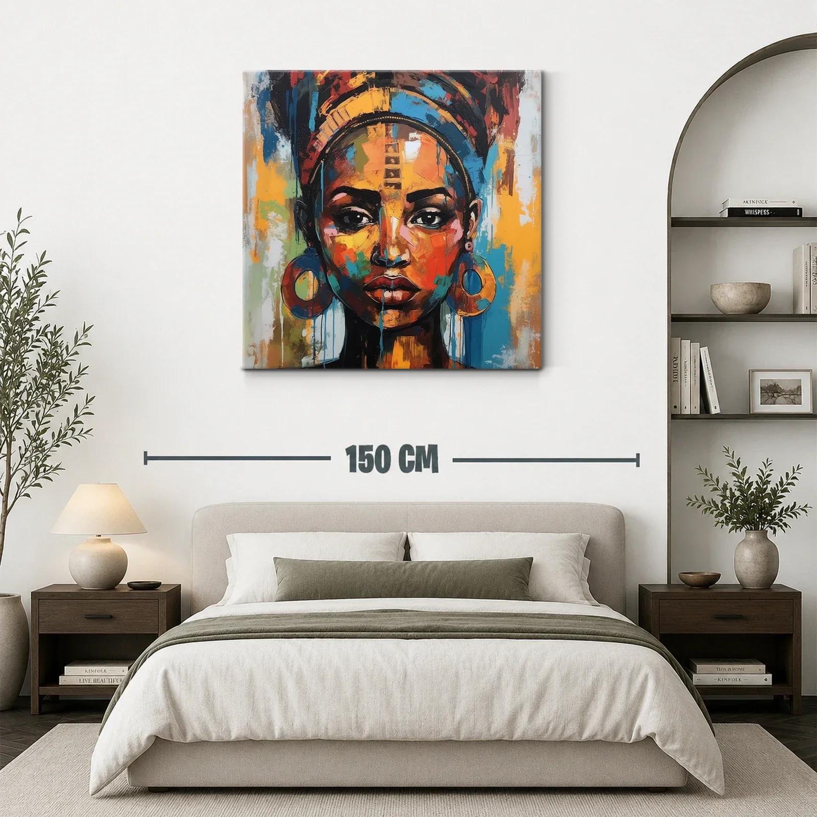 Retrato vibrante de mujer con estilo africano — miniatura 3
