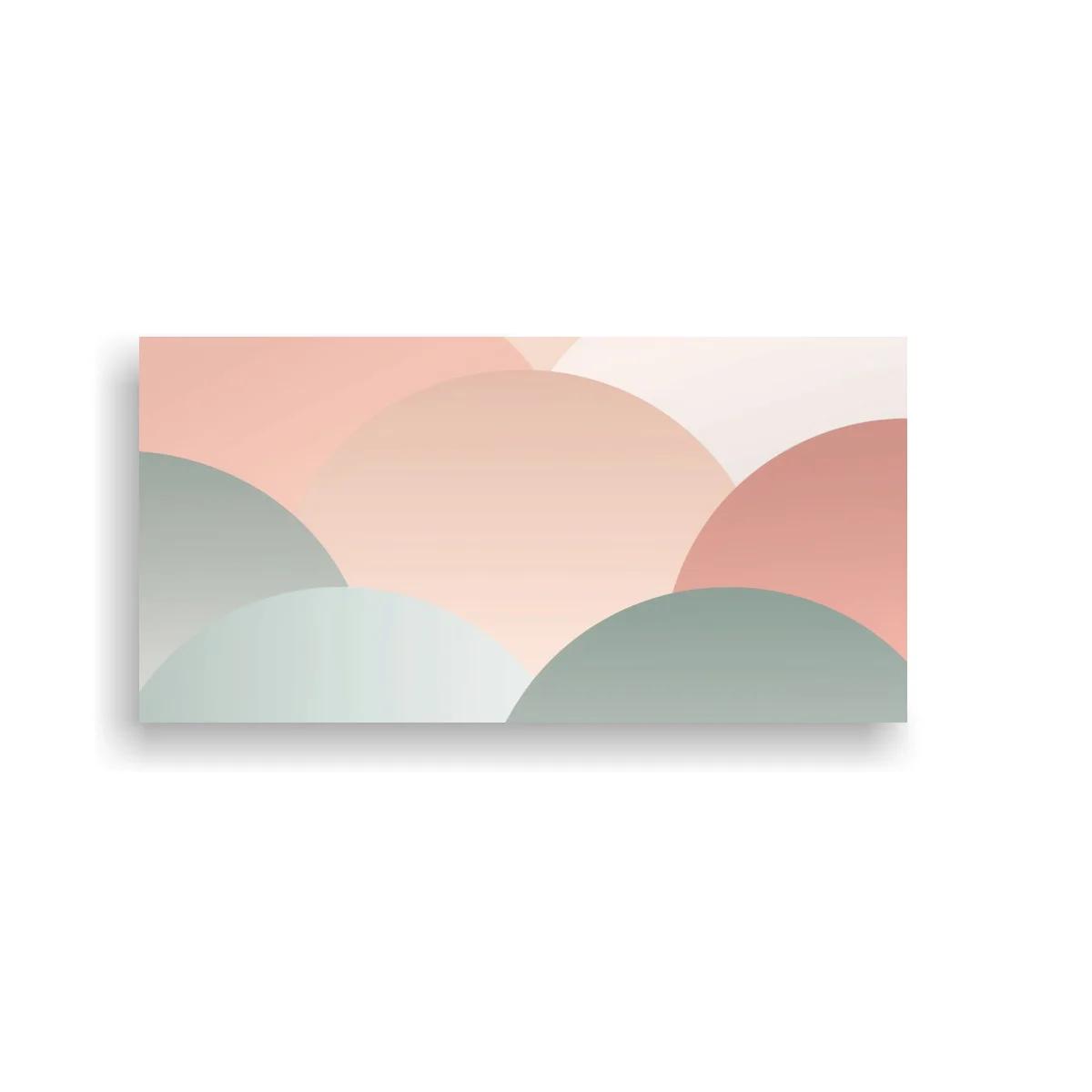 Cuadro semicírculos superpuestos en tonos pastel
