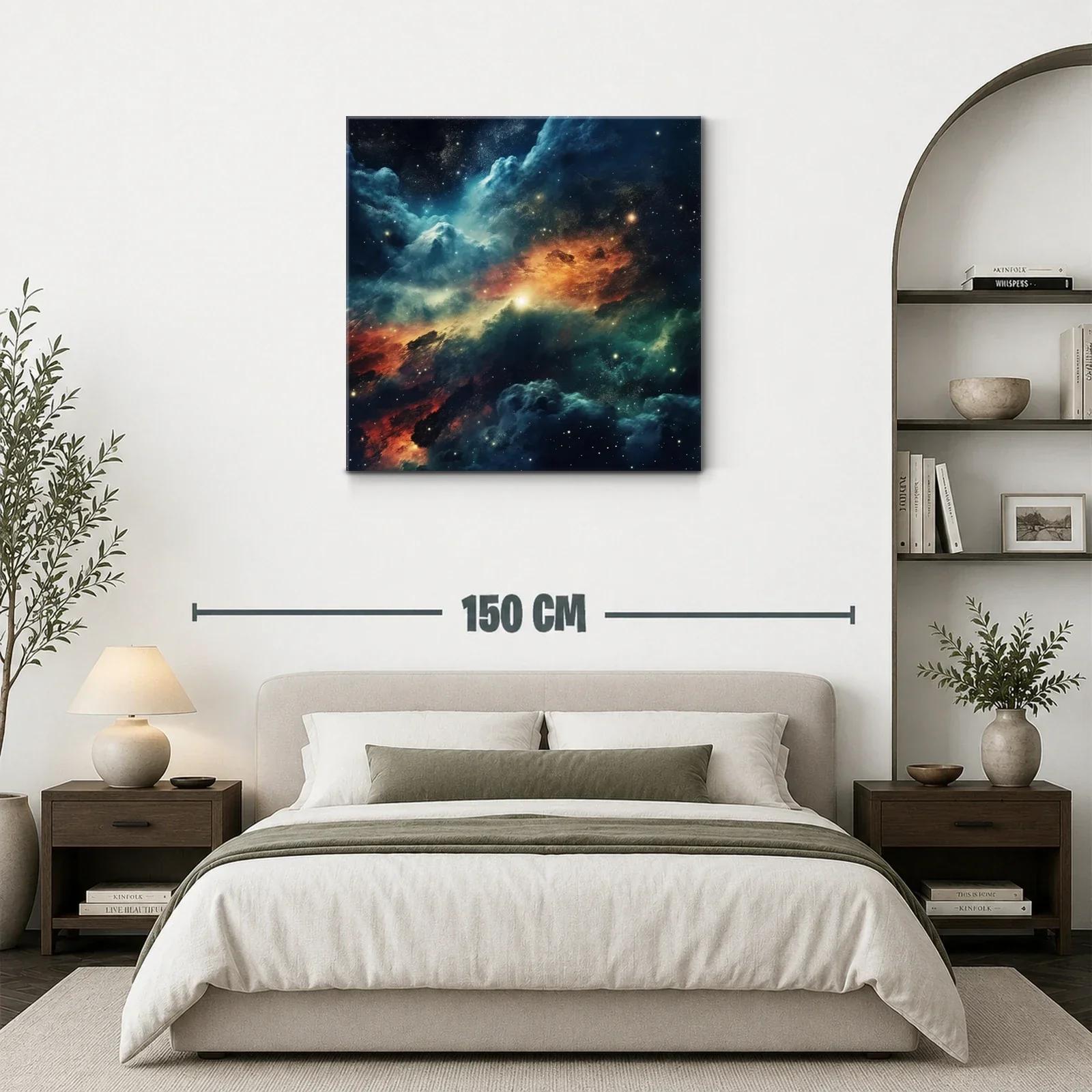 Nebulosa Cósmica en Tonos Profundos y Vibrantes — miniatura 3