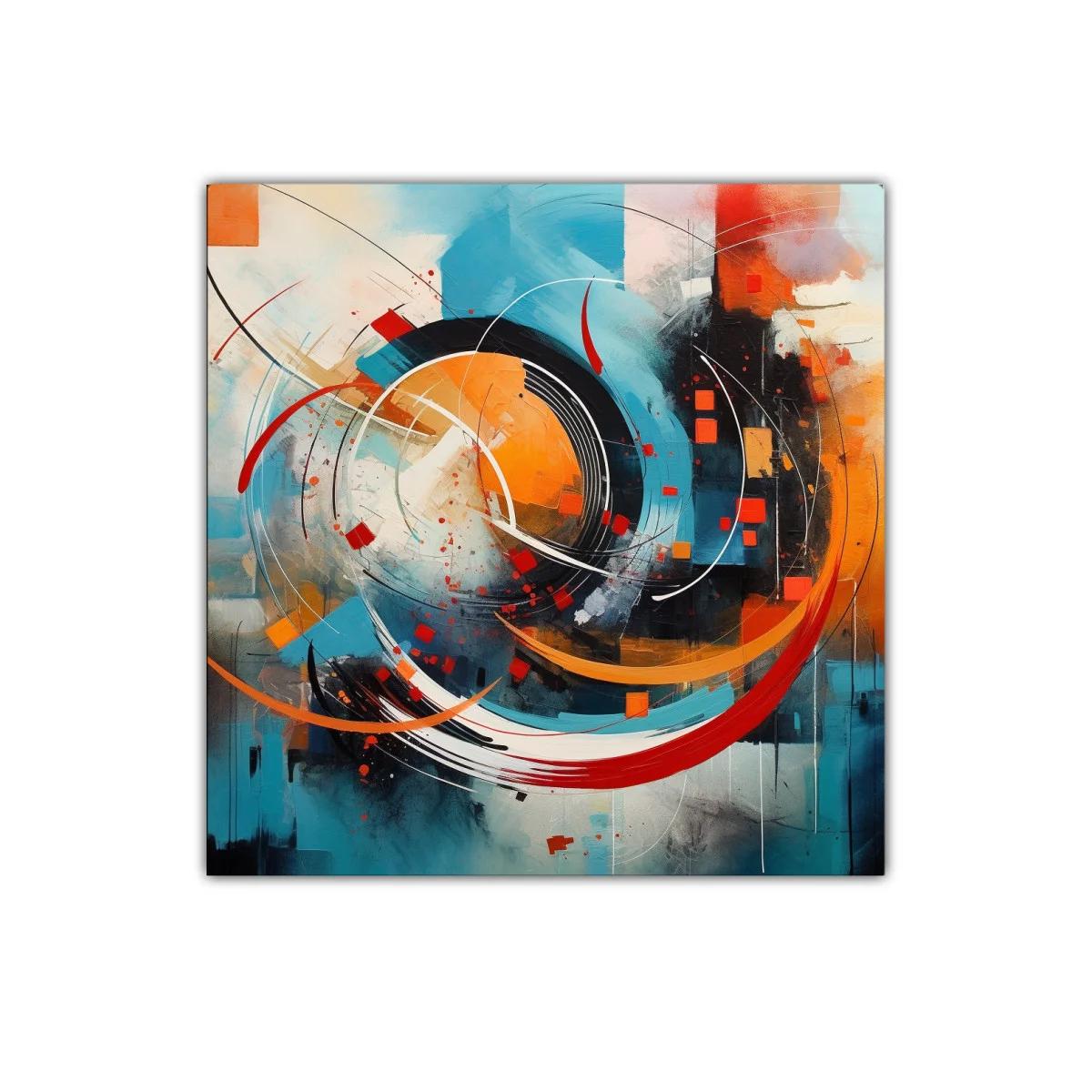 Cuadro abstracto con dinámica combinación de colores vibrantes — imagen principal