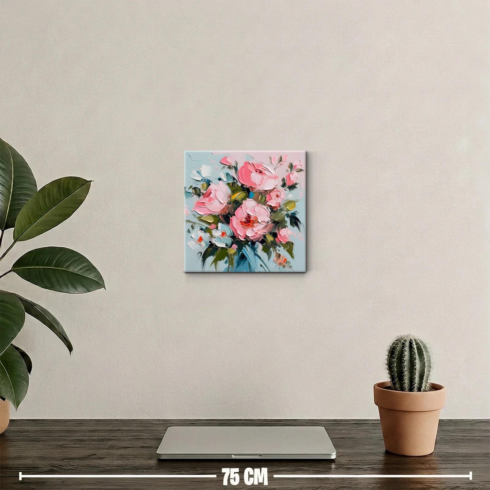 Ramo de flores en tonos rosa y blanco vibrantes — miniatura 2