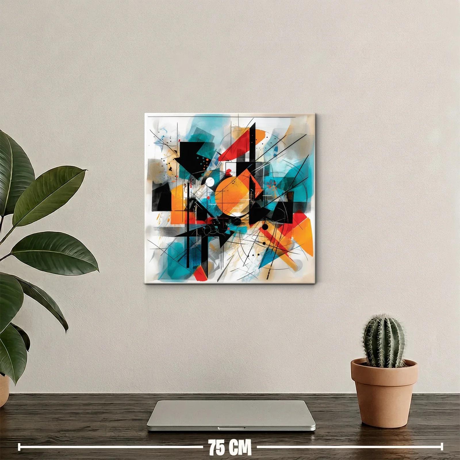 Composición abstracta vibrante con formas geométricas dinámicas — miniatura 2