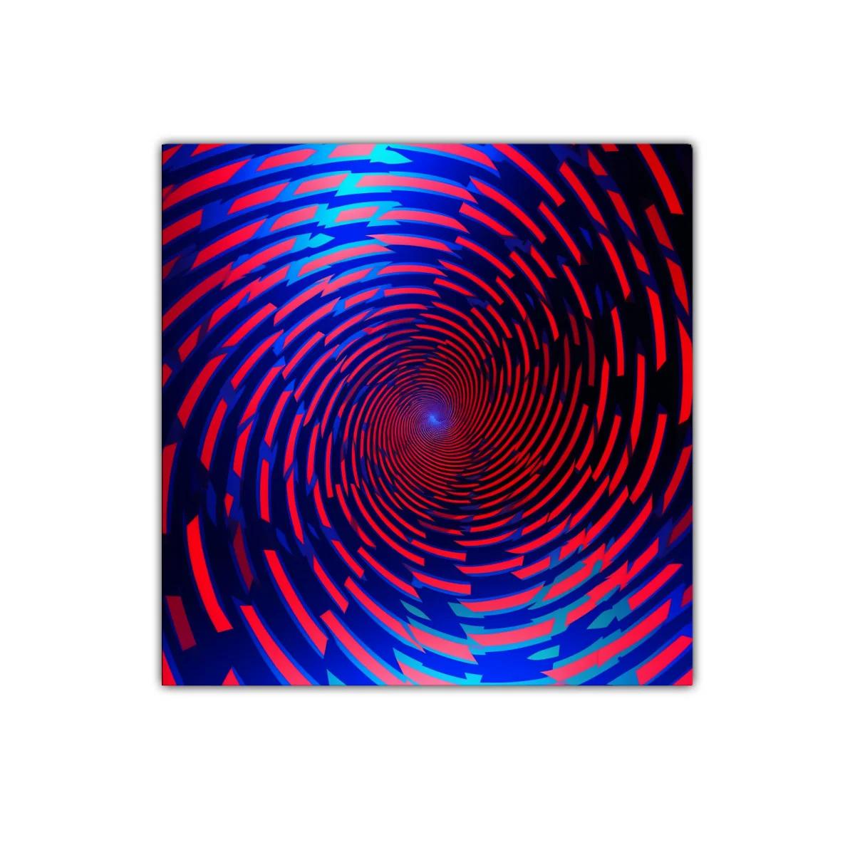 Diseño abstracto en espiral con tonos vibrantes y profundos