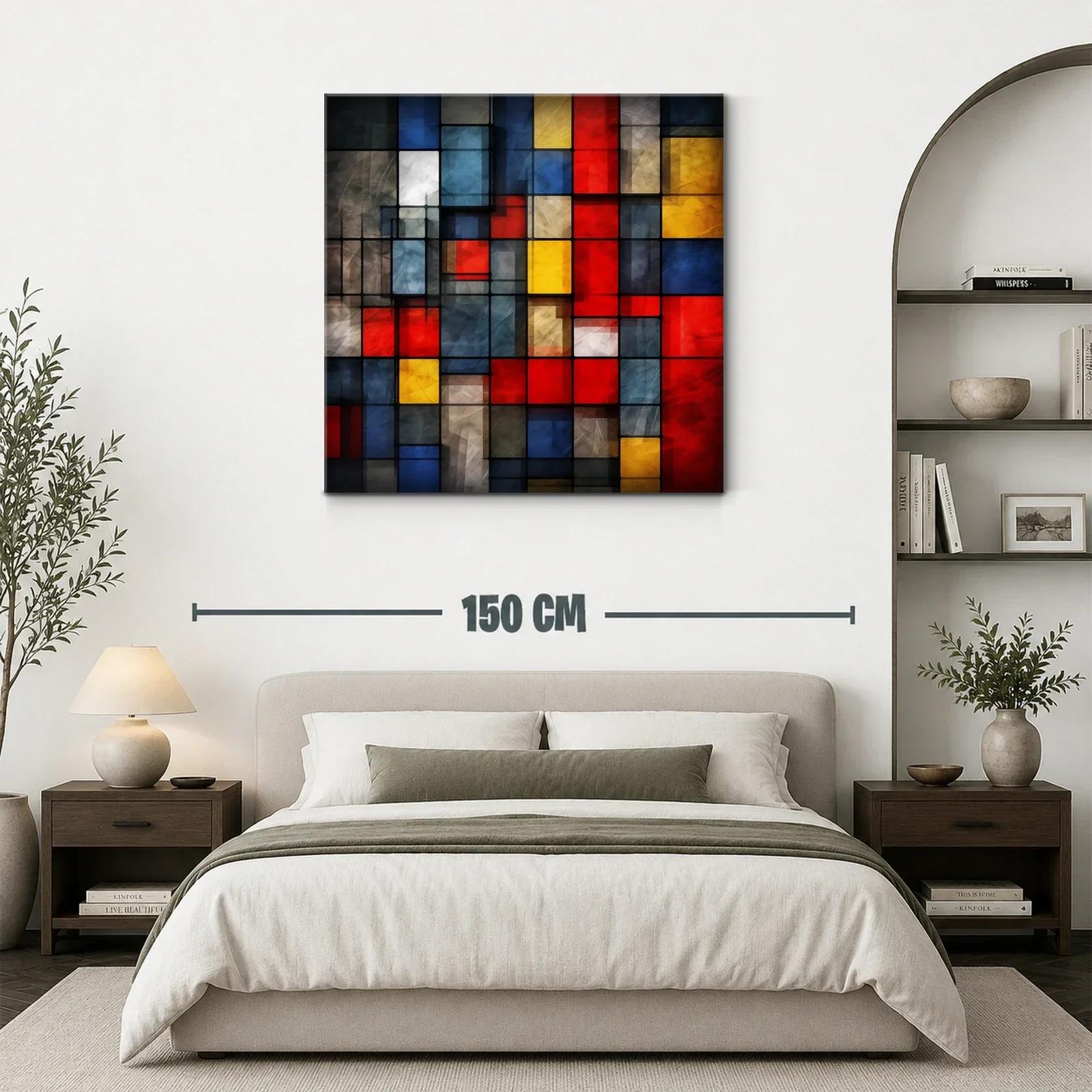 Composición geométrica en tonos vivos y sobrios — miniatura 3