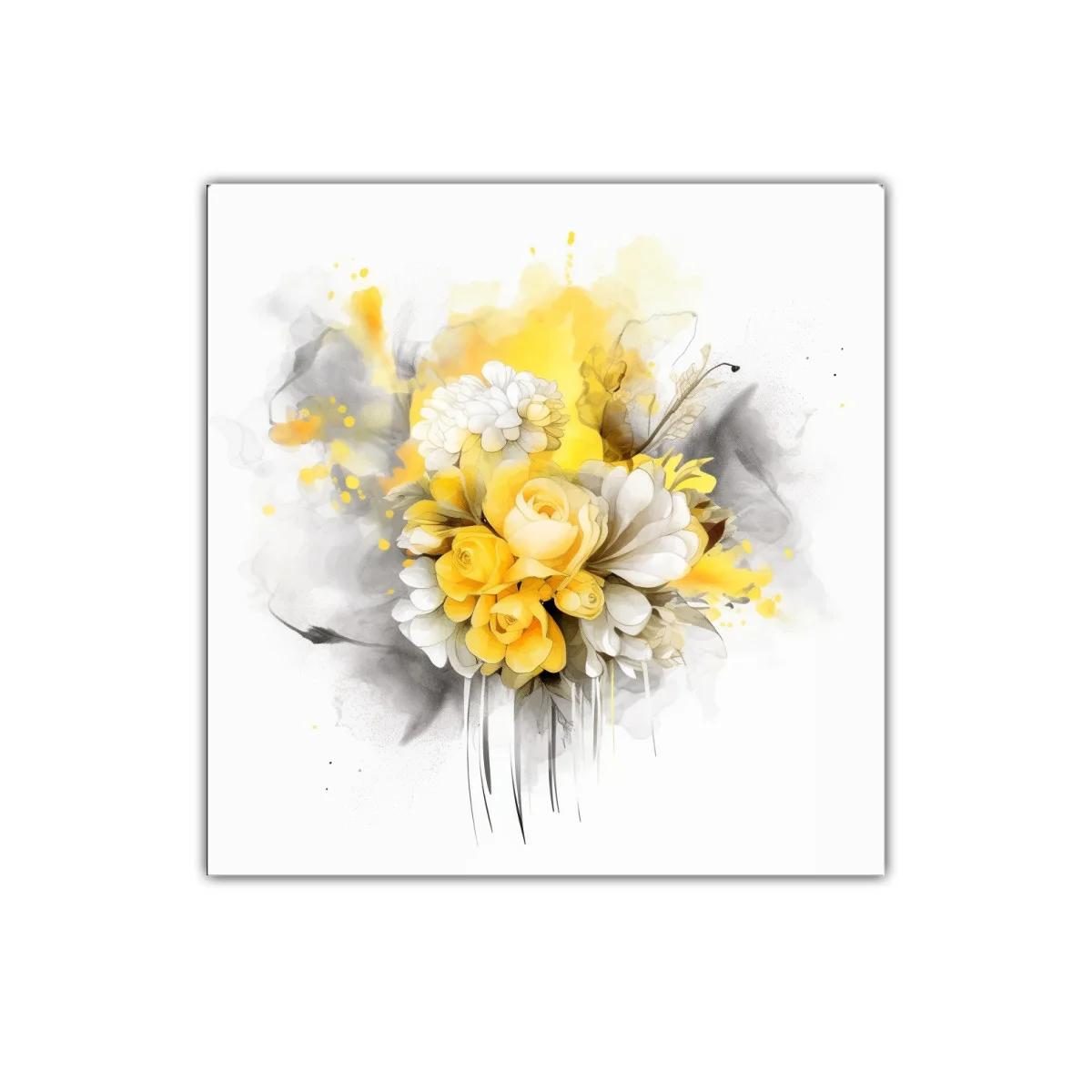 Ramo luminoso en tonos amarillos y grises suaves — imagen principal