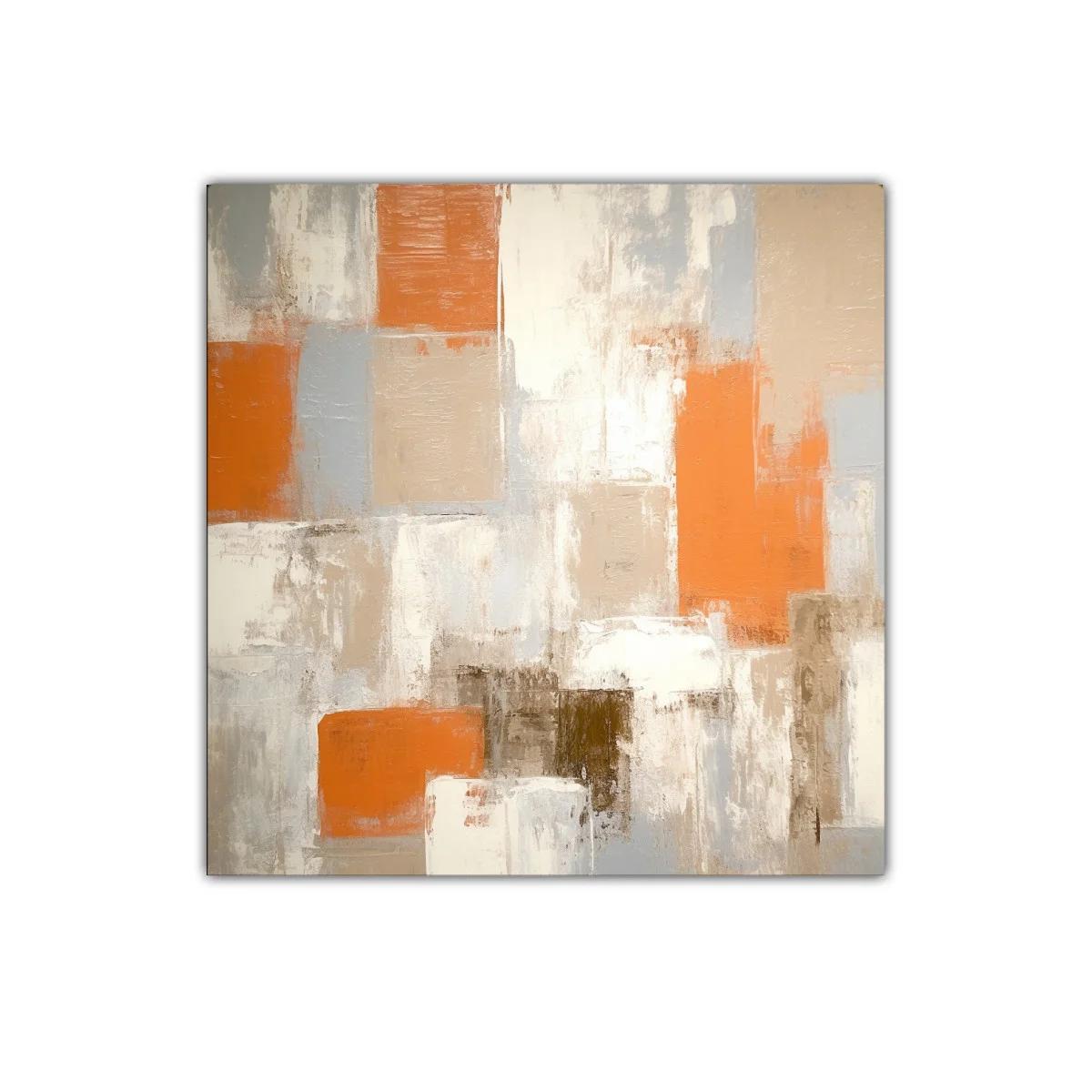 Composición Abstracta con Tonos Cálidos y Neutros