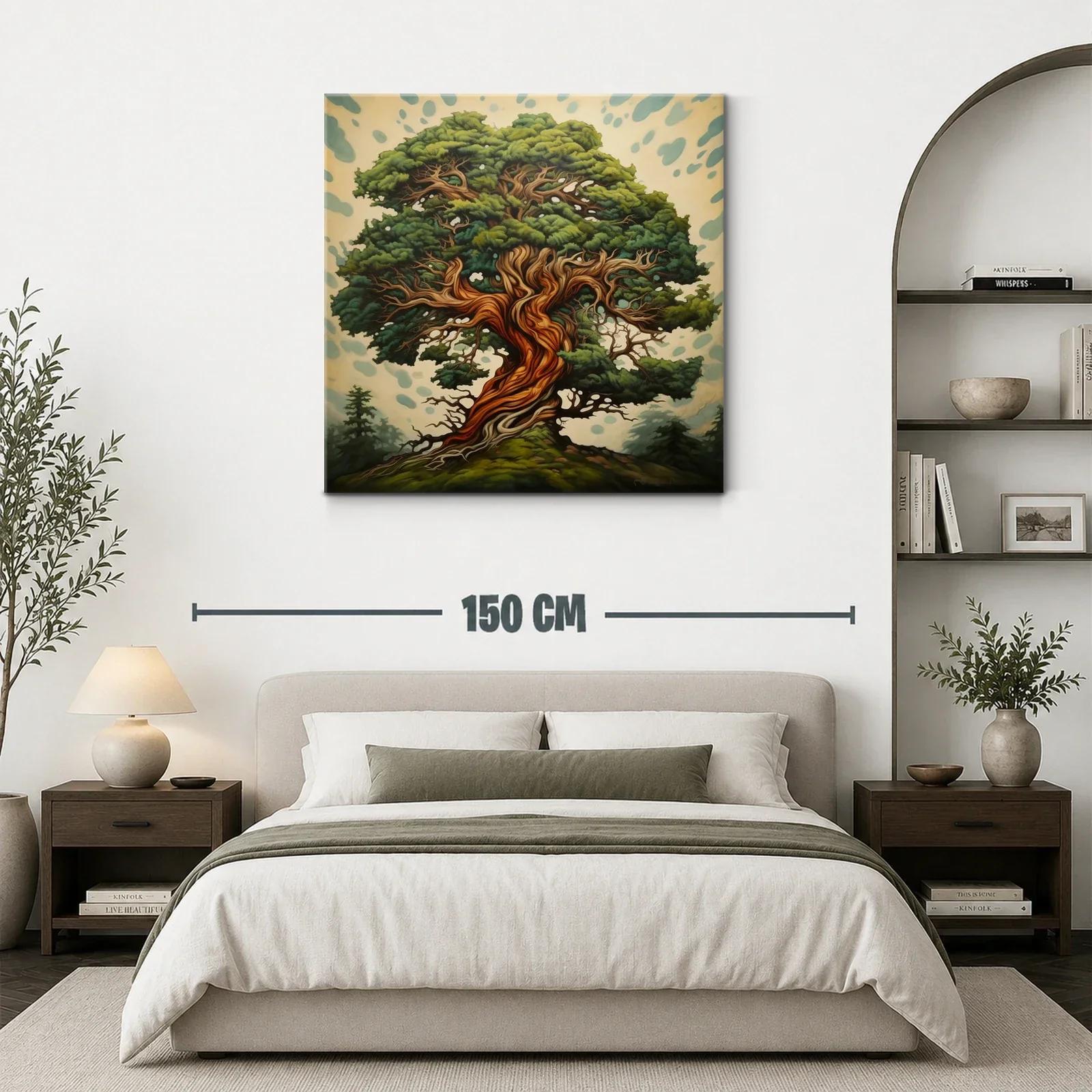 Árbol majestuoso con tronco en espiral y follaje verde intenso — miniatura 3