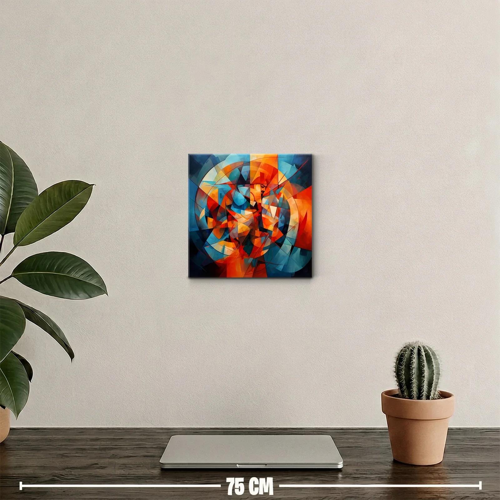 Composición abstracta vibrante con figuras geométricas y colores intensos — miniatura 2