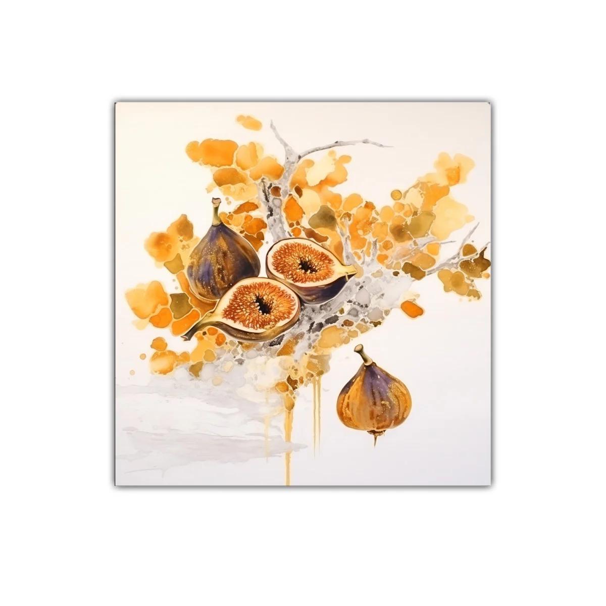 Cuadro decorativo con higos sobre fondo suave — miniatura 1