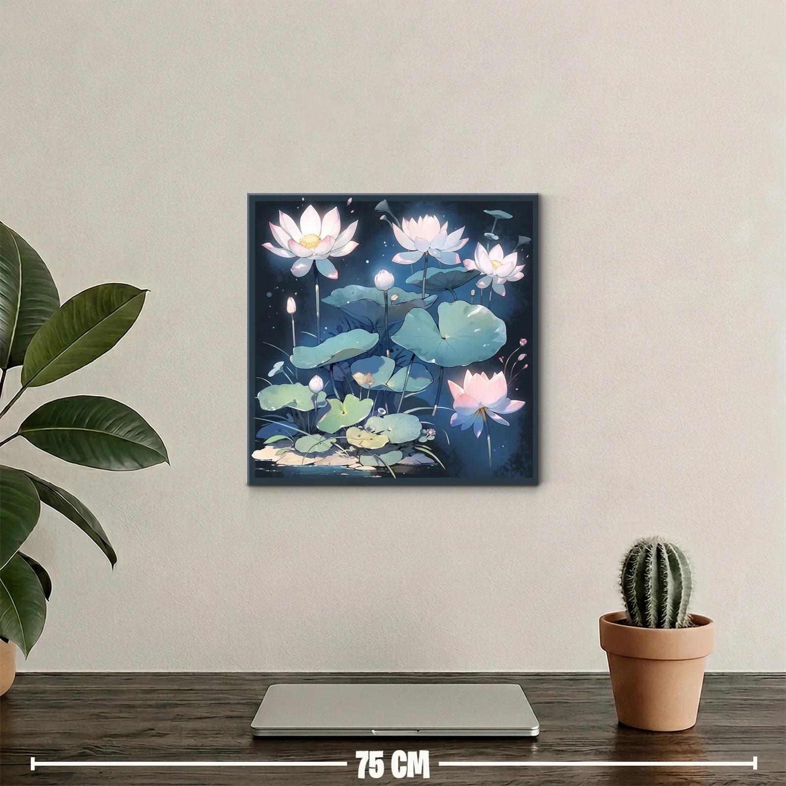 Delicadas flores de loto iluminadas en tonos suaves — miniatura 2
